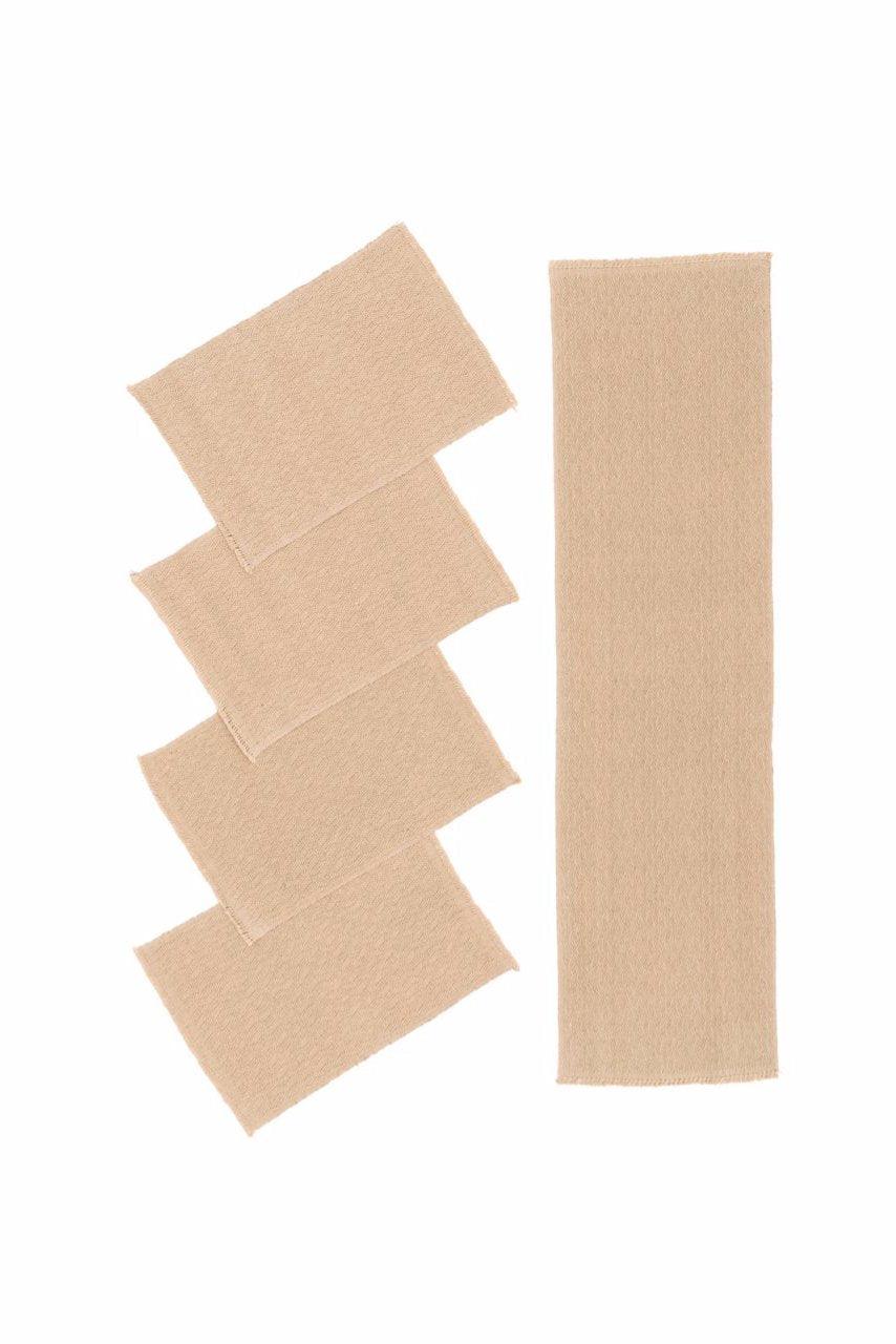 Tangled Chain Handwoven Hemp Placemat & Table Runner Set - 9IHRDOK001004 - Arconiz