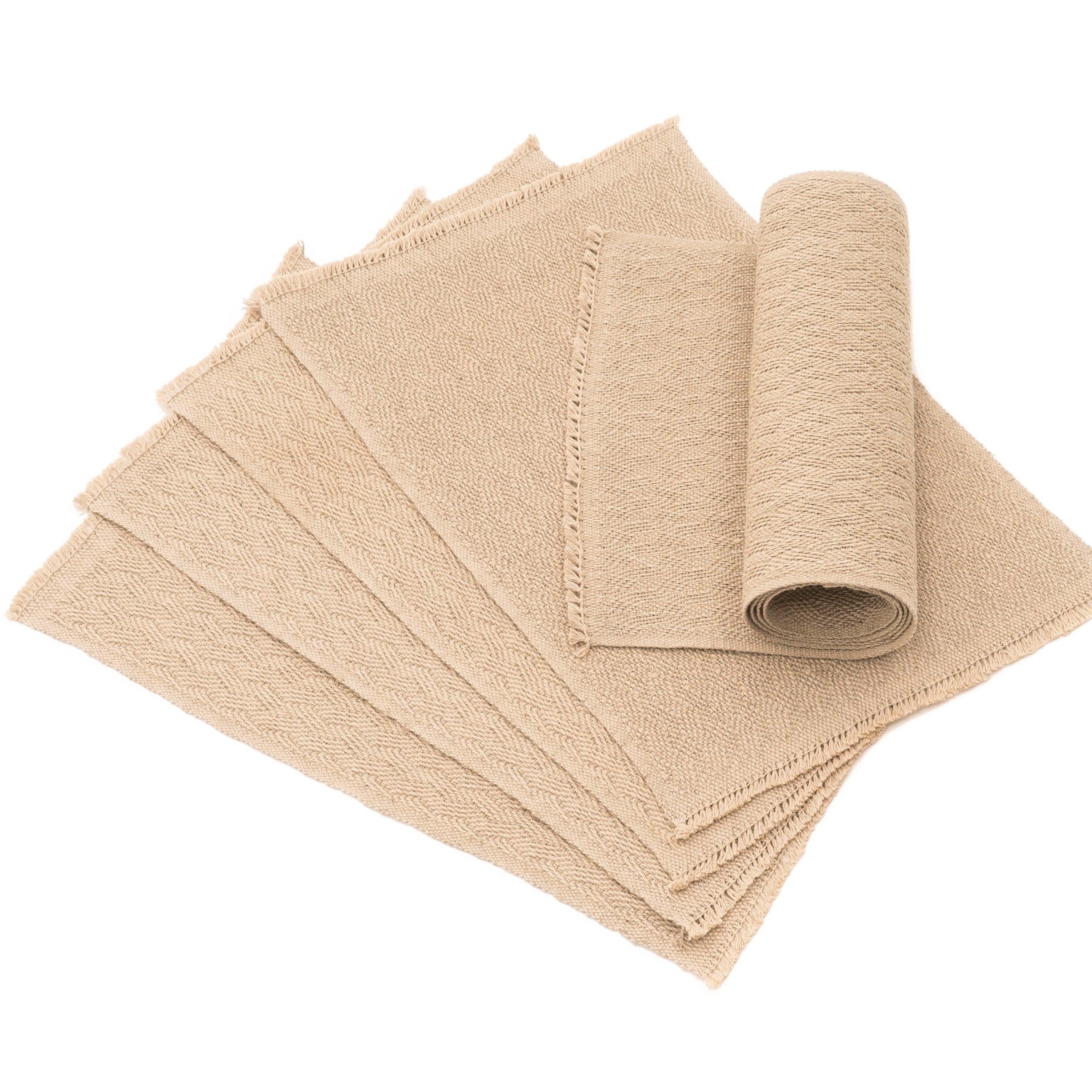Tangled Chain Handwoven Hemp Placemat & Table Runner Set - 9IHRDOK001004 - Arconiz