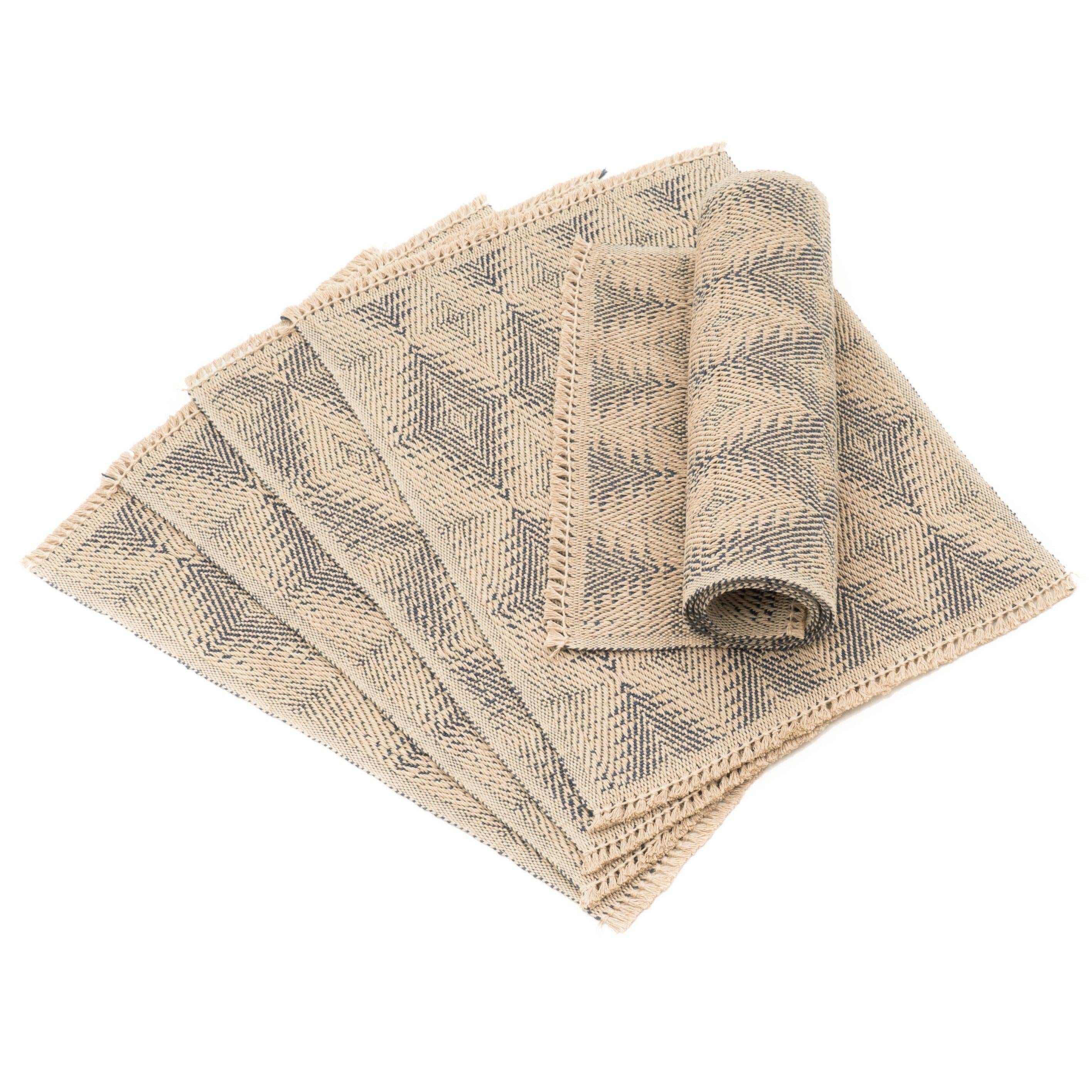 Pine Cones Handwoven Hemp Placemat & Table Runner Set - 9IHRDOK001016 - Arconiz