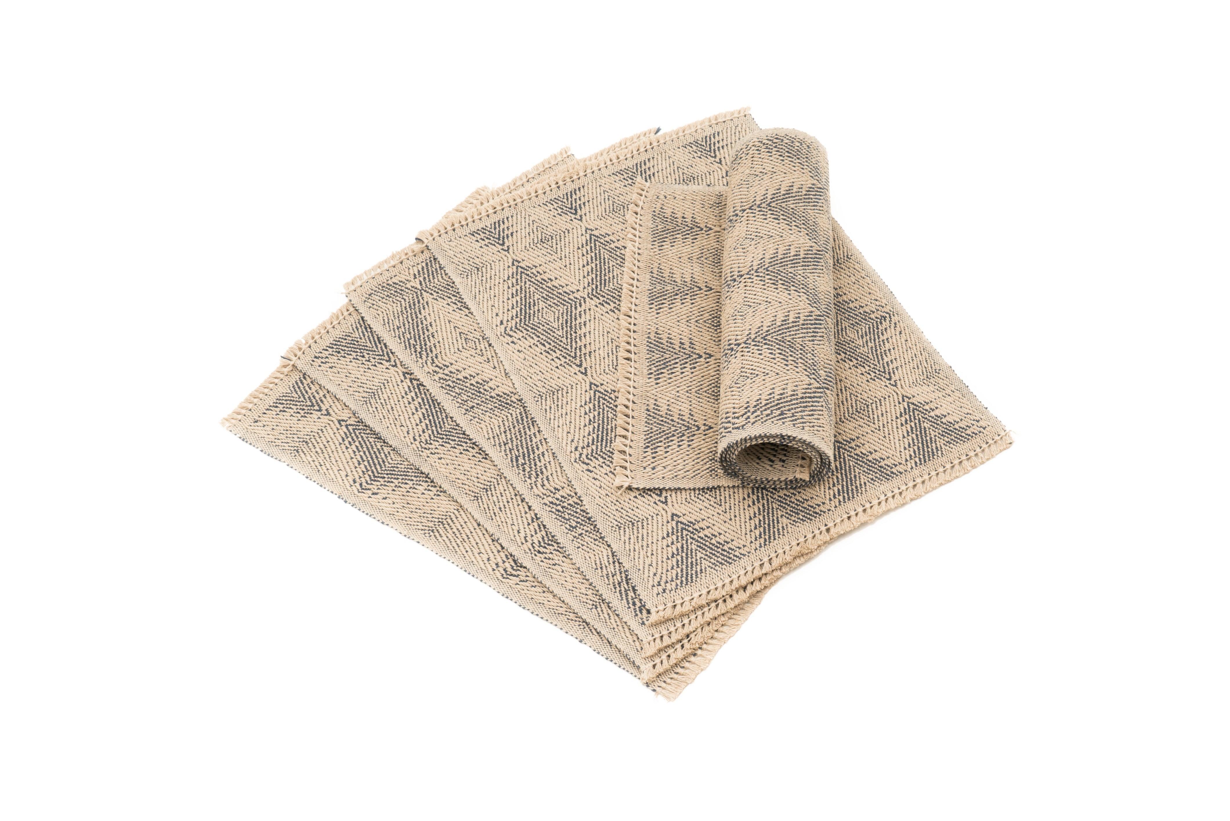 Pine Cones Handwoven Hemp Placemat & Table Runner Set - 9IHRDOK001016 - Arconiz