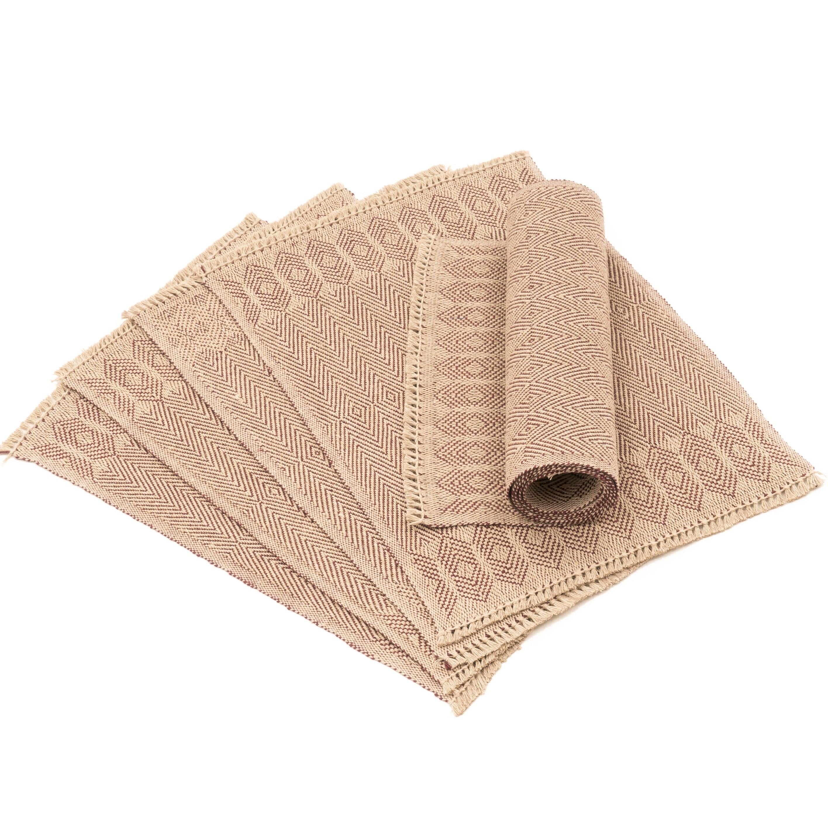 Seek Easy Handwoven Hemp Placemat & Table Runner Set - 9IHRDOK001018 - Arconiz