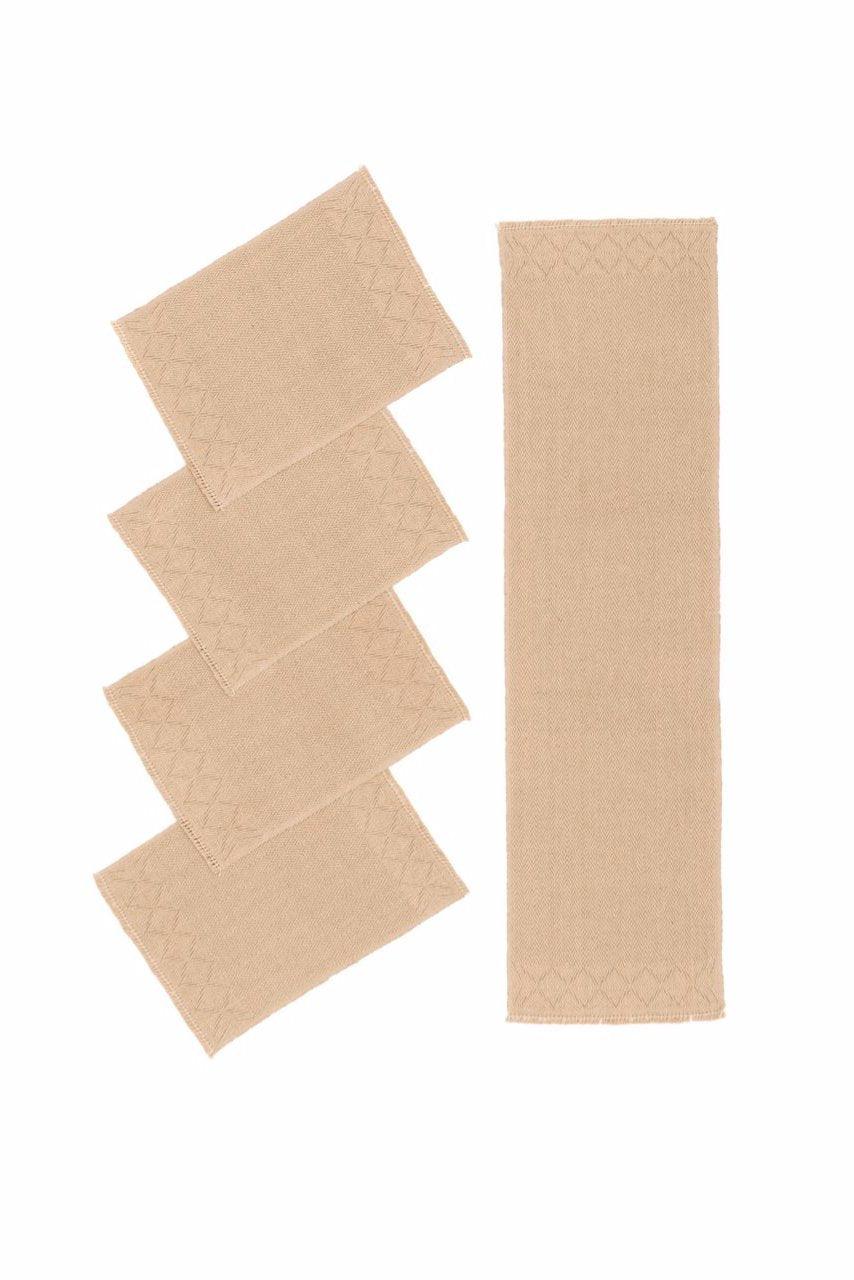 Maturity Handwoven Hemp Placemat & Table Runner Set - 9IHRDOK001032 - Arconiz