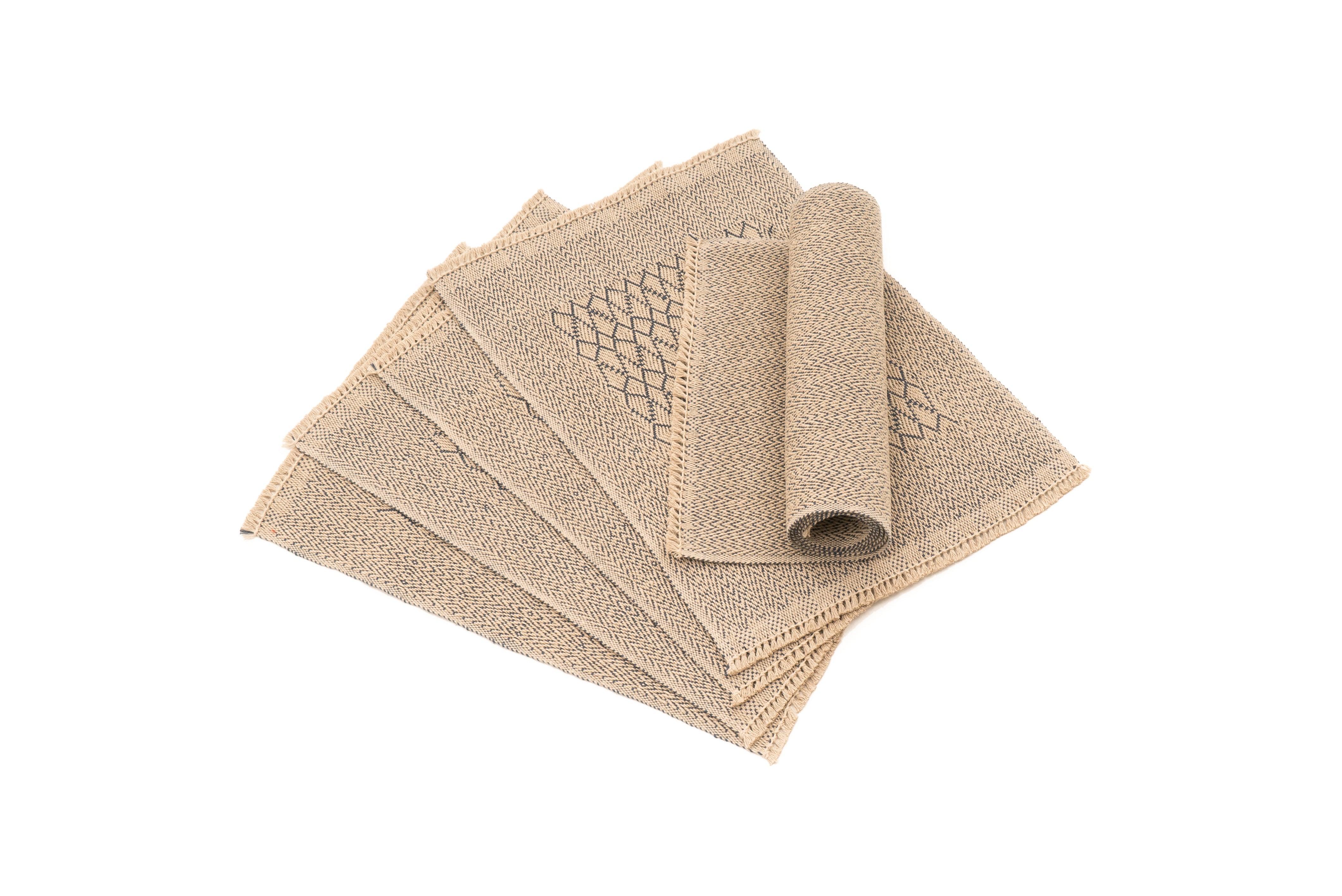 Frames Handwoven Hemp Placemat & Table Runner Set - 9IHRDOK001039 - Arconiz