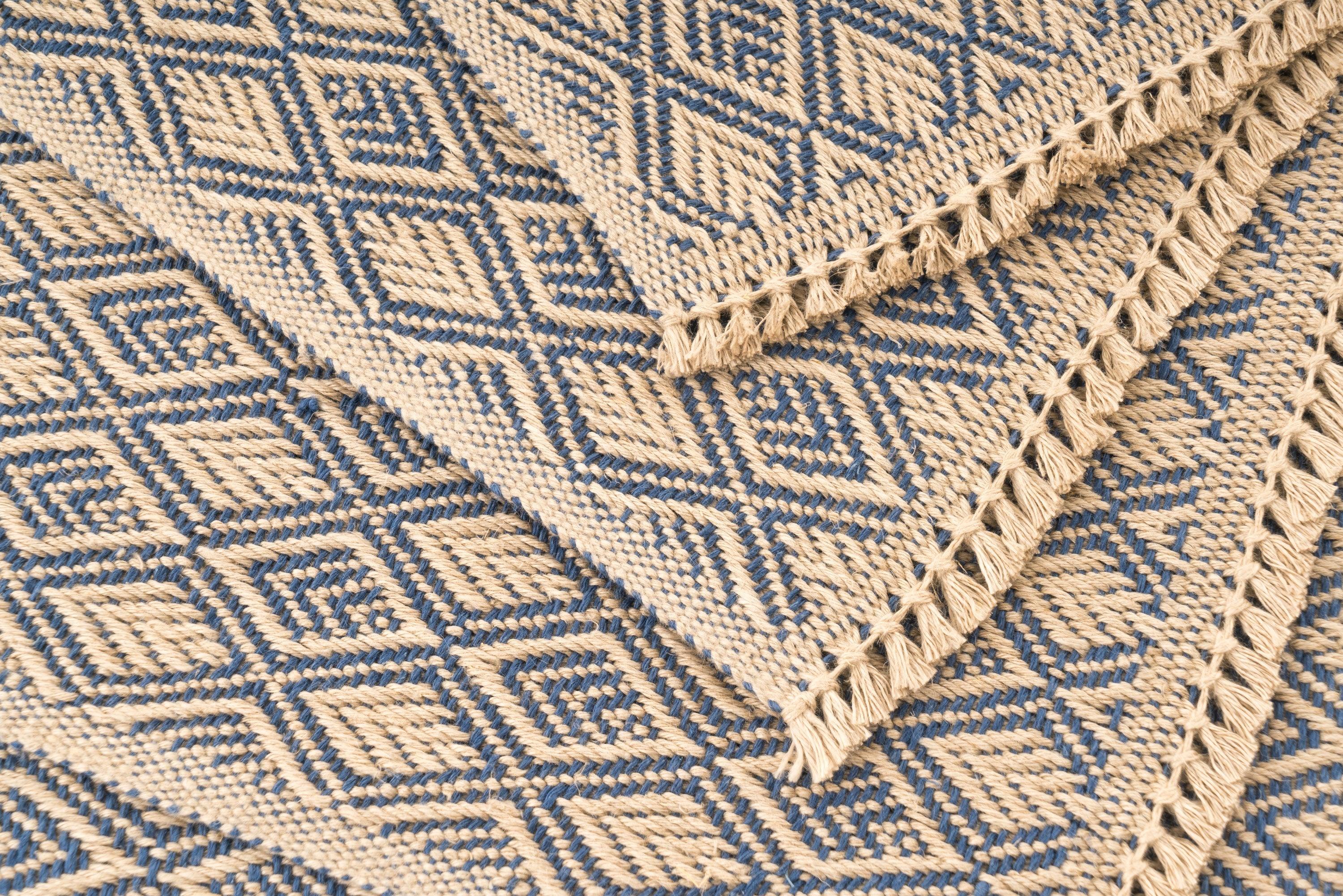 Diamonds Handwoven Hemp Placemat & Table Runner Set - 9IHRDOK001047 - Arconiz