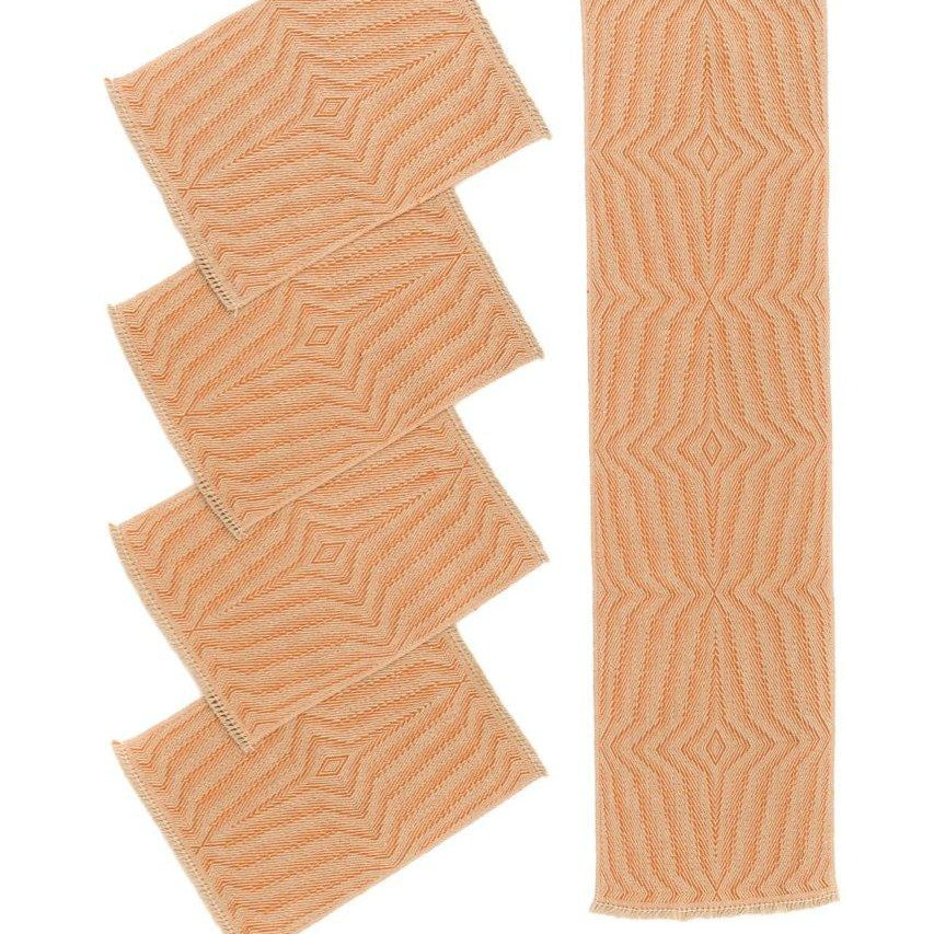 Waves Handwoven Hemp Placemat & Table Runner Set - 9IHRDOK001048 - Arconiz
