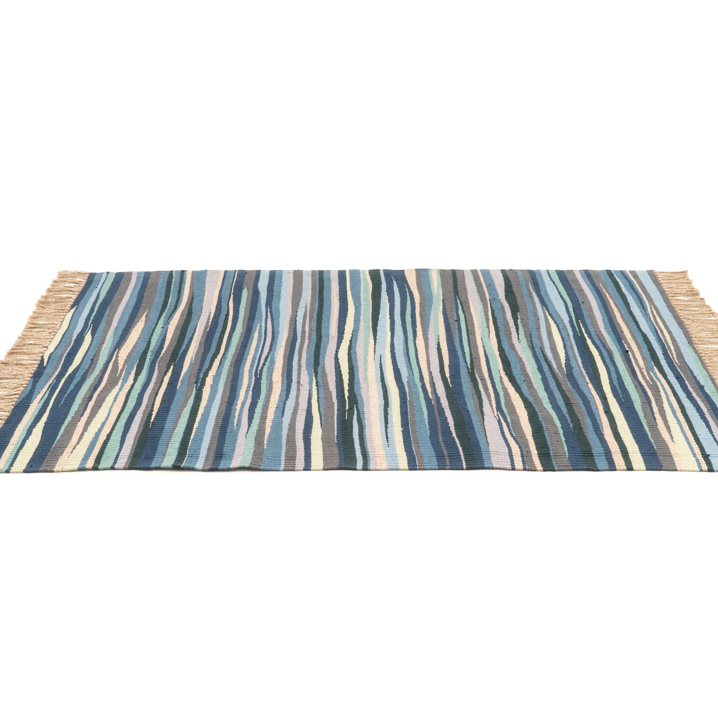 Illusions of Color Handwoven Hemp Designer Rug - 9IHRDOK004009 - Arconiz