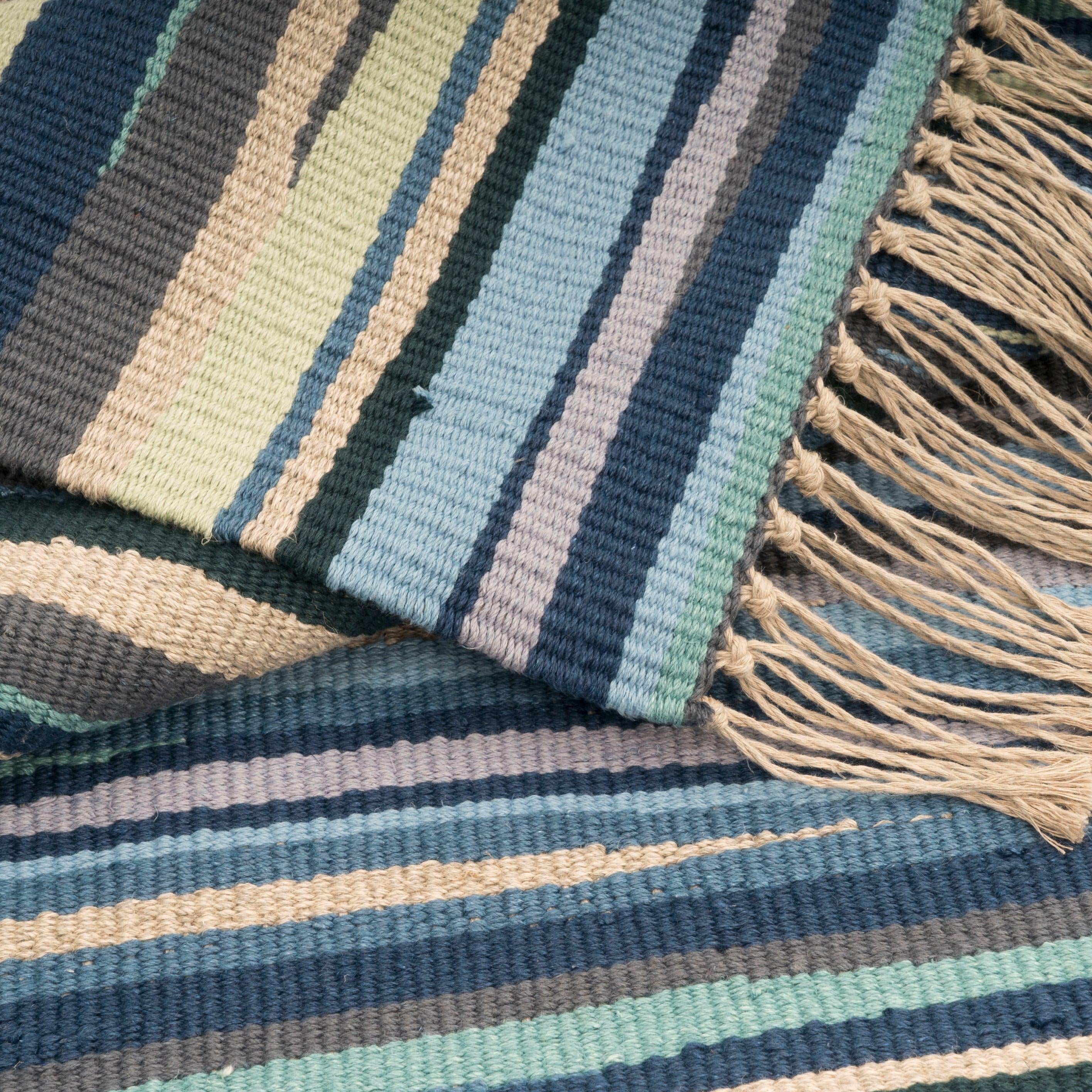 Illusions of Color Handwoven Hemp Designer Rug - 9IHRDOK004009 - Arconiz