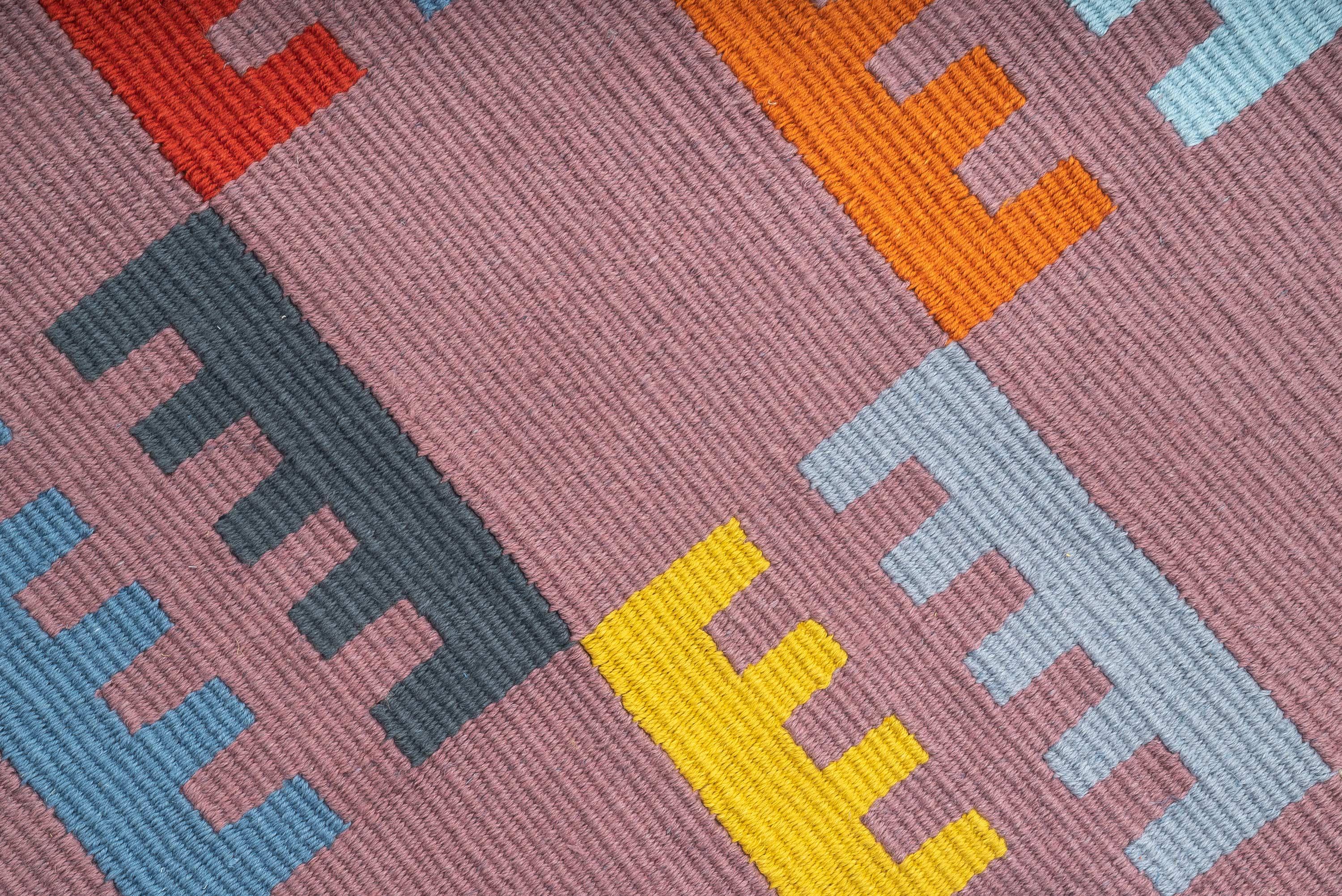 Multicore Handwoven Hemp Designer Rug - 9IHRDOK004054 - Arconiz