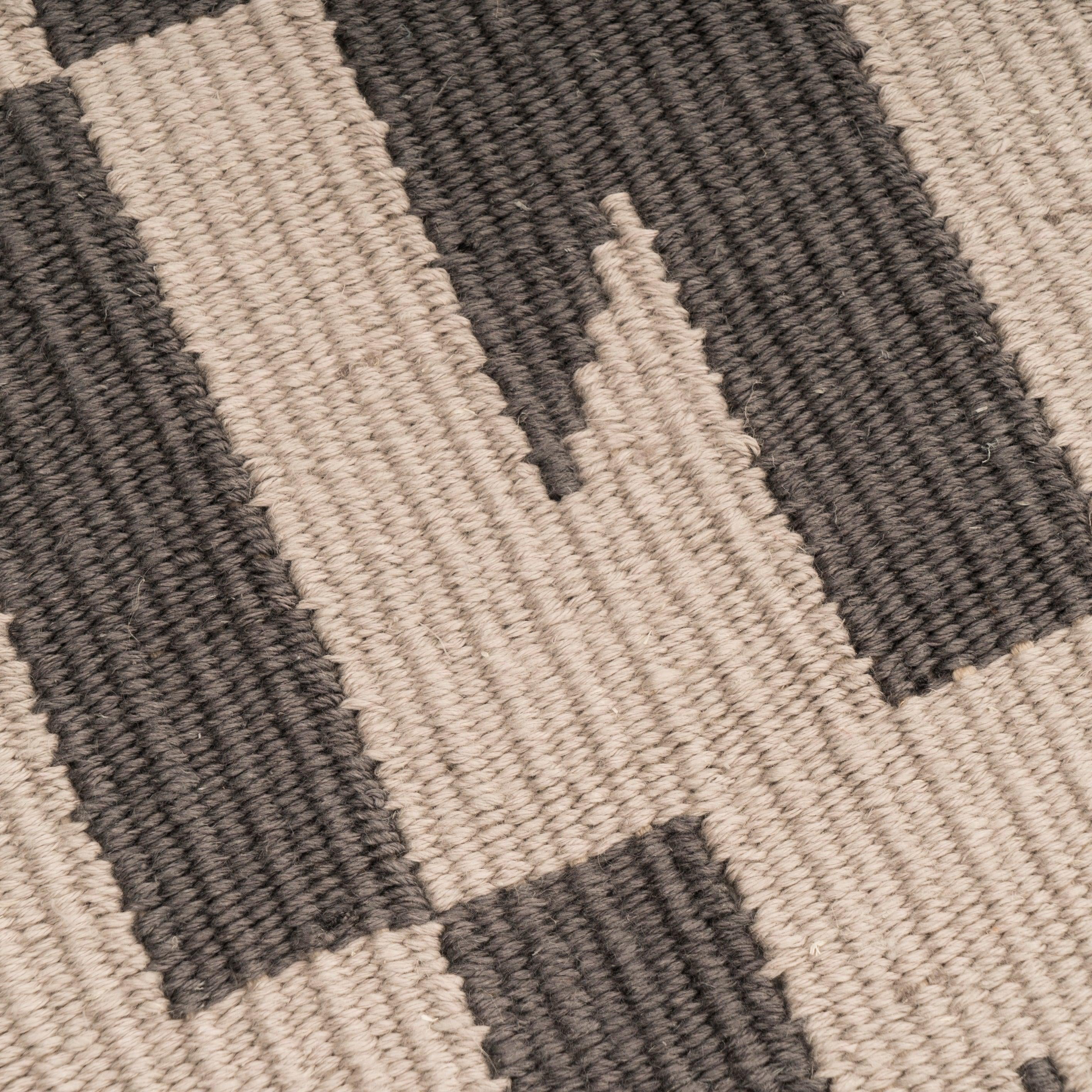 Thunder and Lightening Handwoven Hemp Designer Rug I - 9IHRDOK005001 - Arconiz