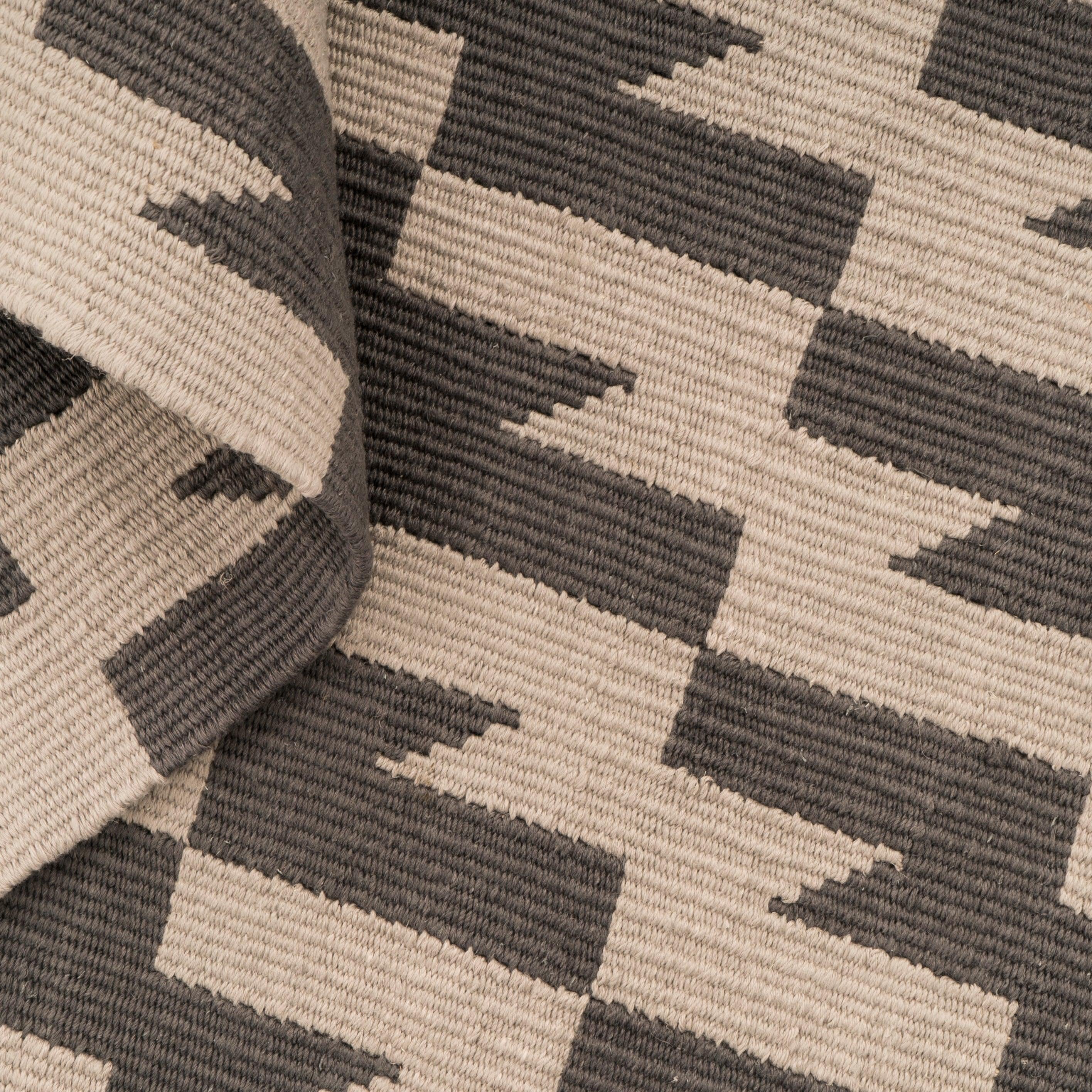 Thunder and Lightening Handwoven Hemp Designer Rug I - 9IHRDOK005001 - Arconiz