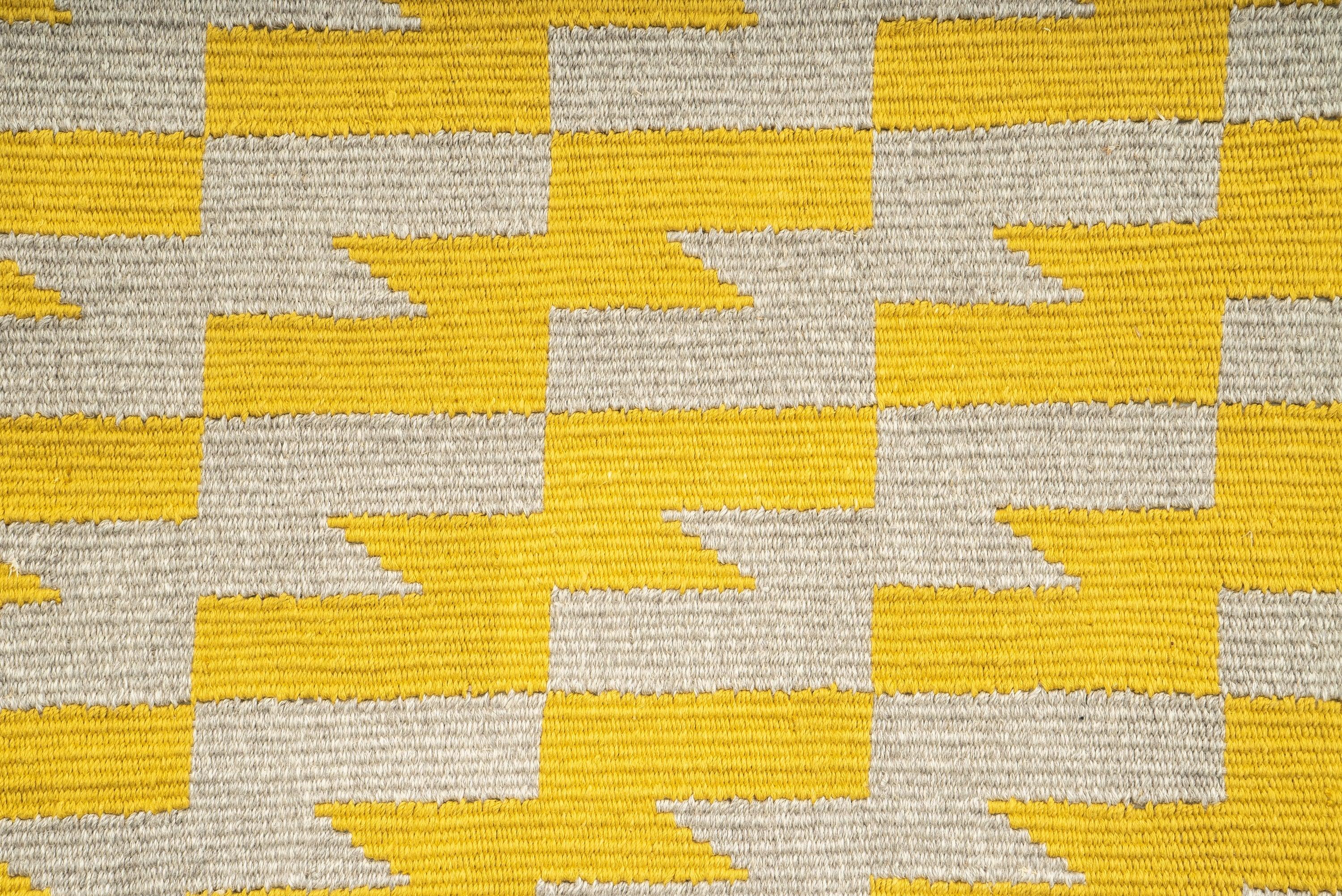 Thunder and Lightening Handwoven Hemp Designer Rug III - 9IHRDOK005009 - Arconiz