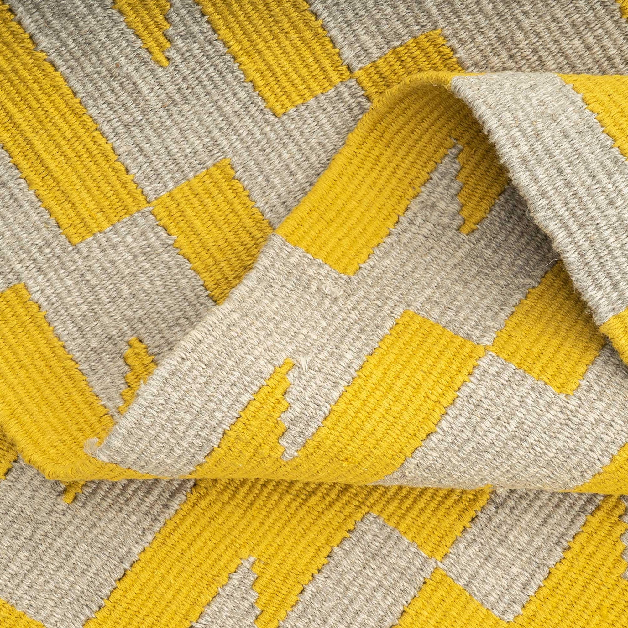 Thunder and Lightening Handwoven Hemp Designer Rug III - 9IHRDOK005009 - Arconiz