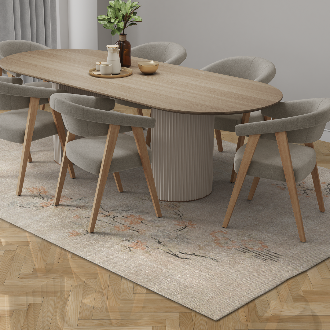 Vintage Beige Turkish Floral Rug - TUR-BEI-SAK-69-008 - Arconiz