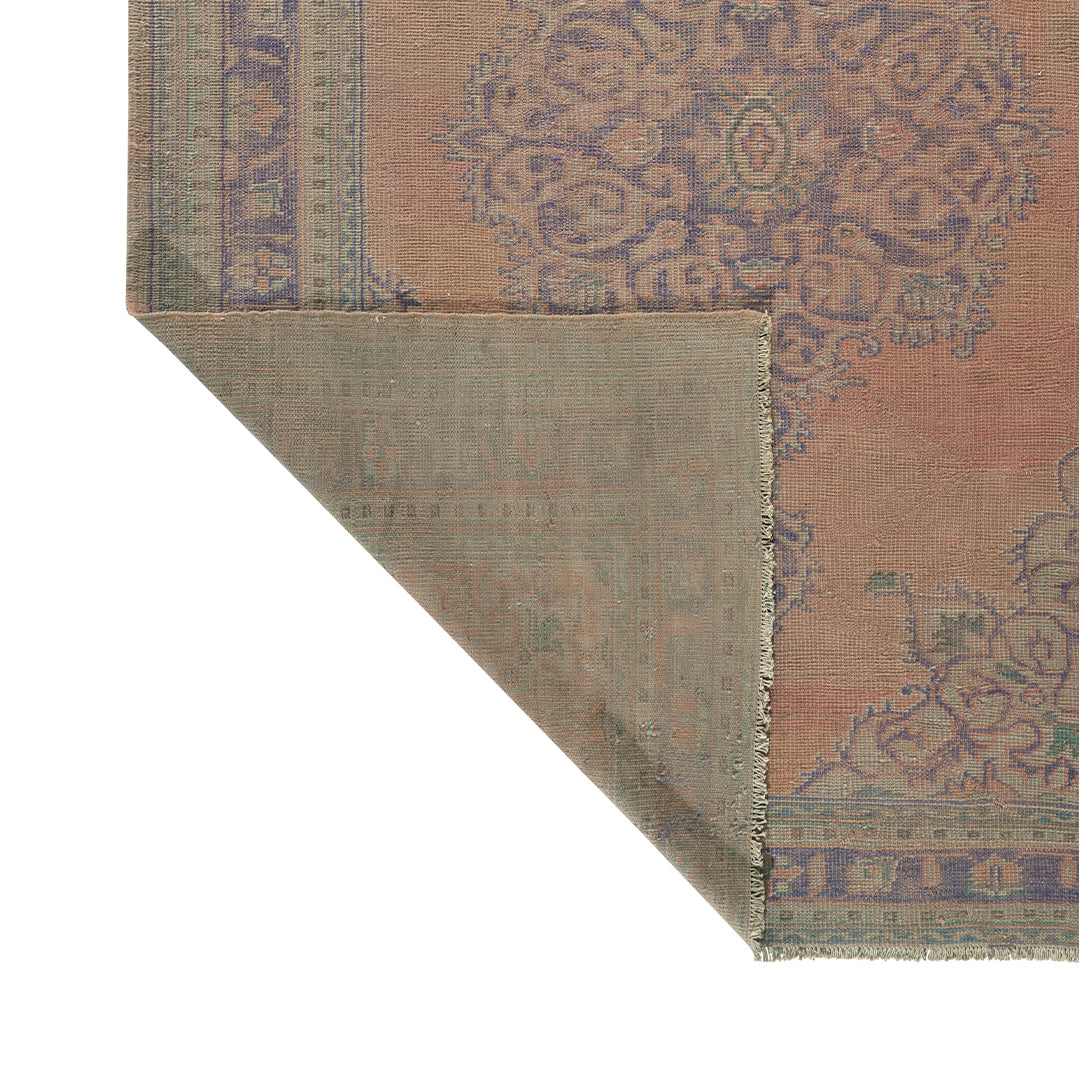 Vintage Beige Turkish Medallion Rug - TUR-PNK-AZU-79-011 - Arconiz