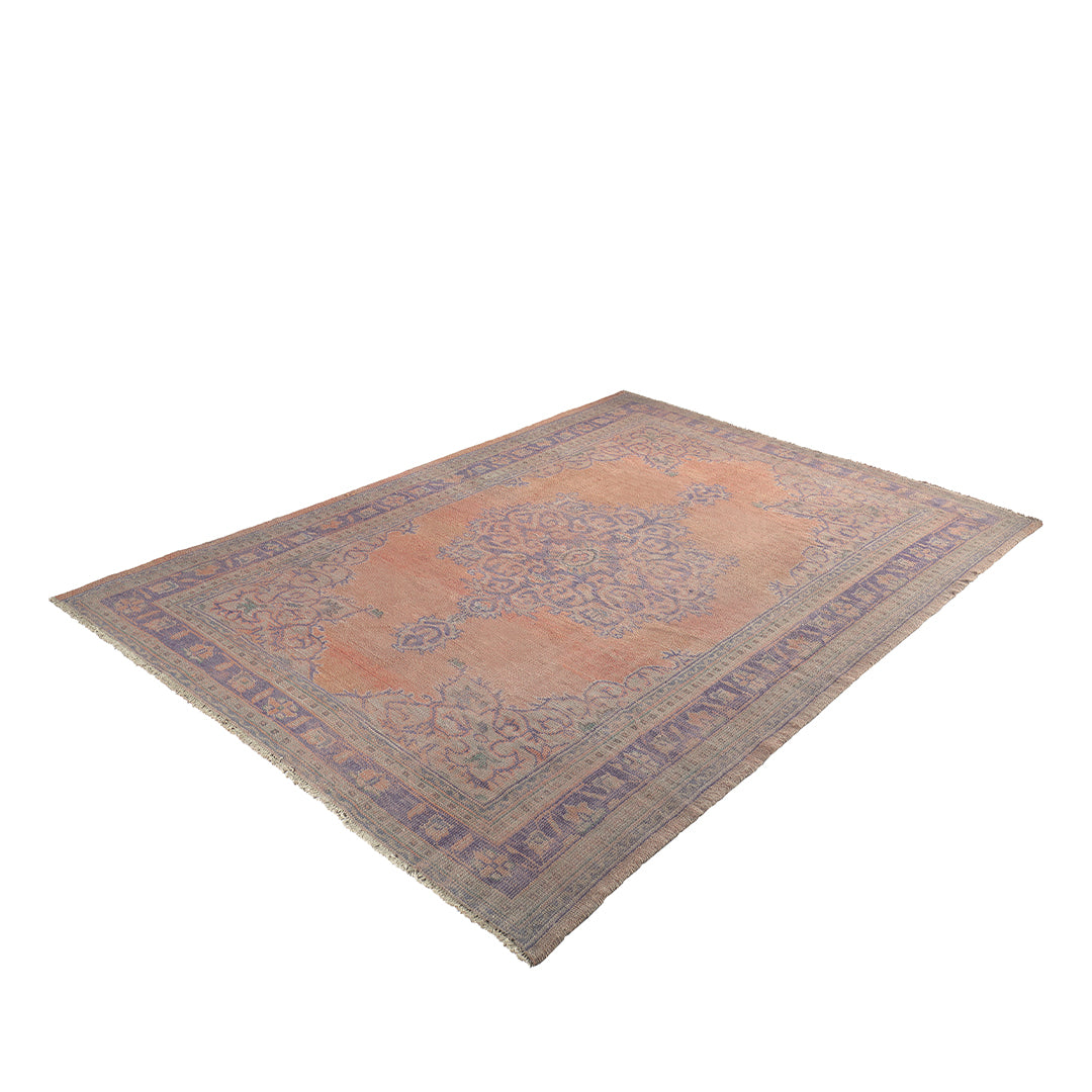 Vintage Beige Turkish Medallion Rug - TUR-PNK-AZU-79-011 - Arconiz