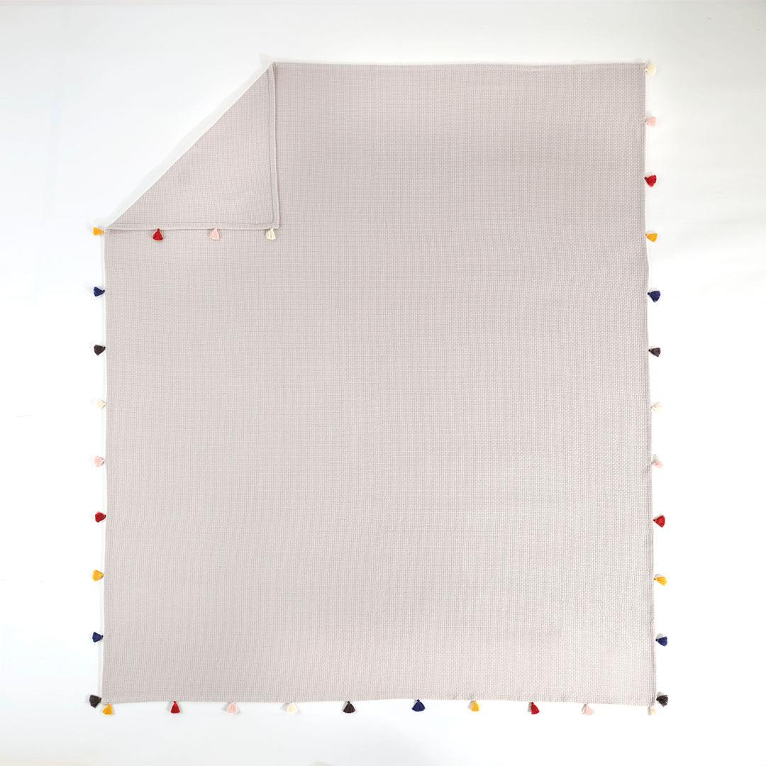 Premium Turkish Cotton Queen Blanket - Soft Pique Weave Light Beige - BBL-PIKE-BEI-80.96-1.1.1 - Arconiz