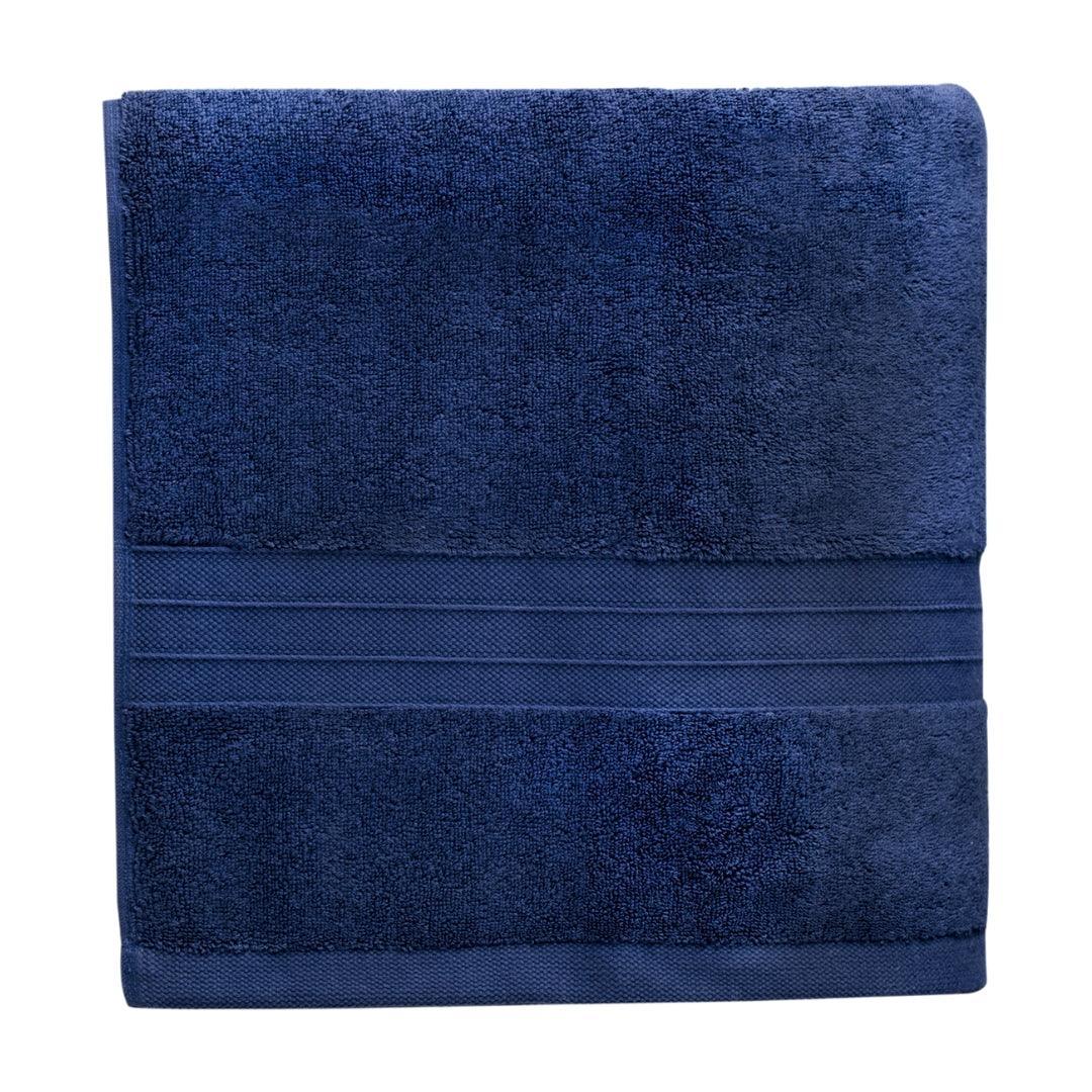 Navy Blue Turkish Cotton Luxury Bath Towel - BAT-LT-BLU-30X56-1.6.1 - Arconiz