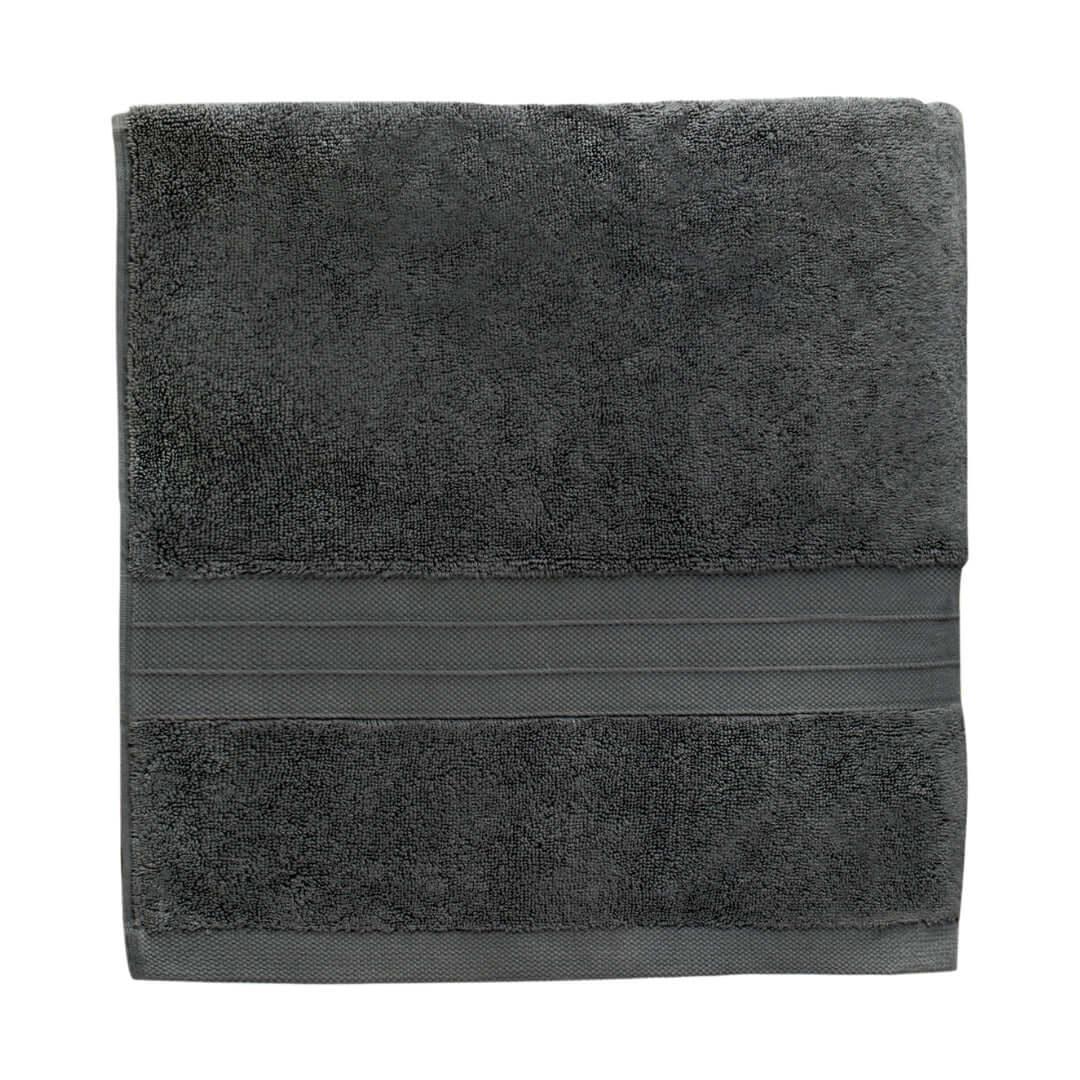Dark Charcoal Gray Turkish Cotton Luxury Bath Towel - BAT-LT-DGR-30X56-1.6.1 - Arconiz