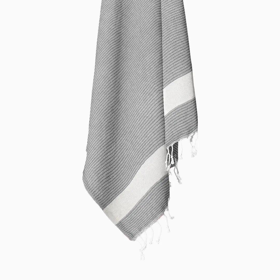 Luxurious Cotton Throw - Soft Boho Stripe Light Grey - Bsk-Thr-1317-1U - Light Grey - Arconiz