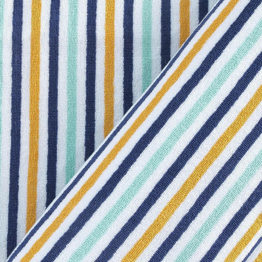 Cabana Beach Turkish Cotton Towel Terry Striped Single Aqua - CIZ-AQUA-39.59-1.2.1 - Arconiz
