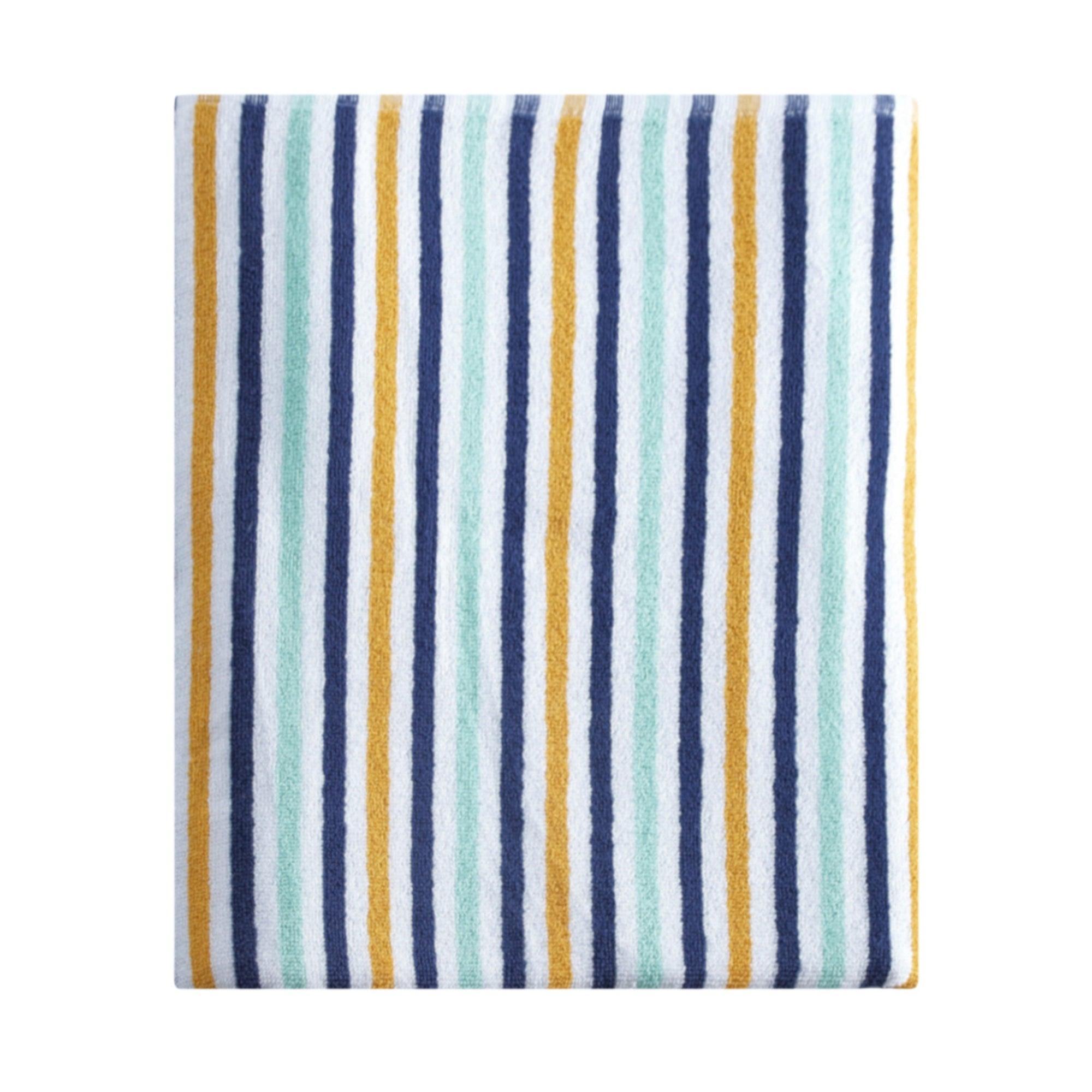 Cabana Beach Turkish Cotton Towel Terry Striped Single Aqua - CIZ-AQUA-39.59-1.2.1 - Arconiz