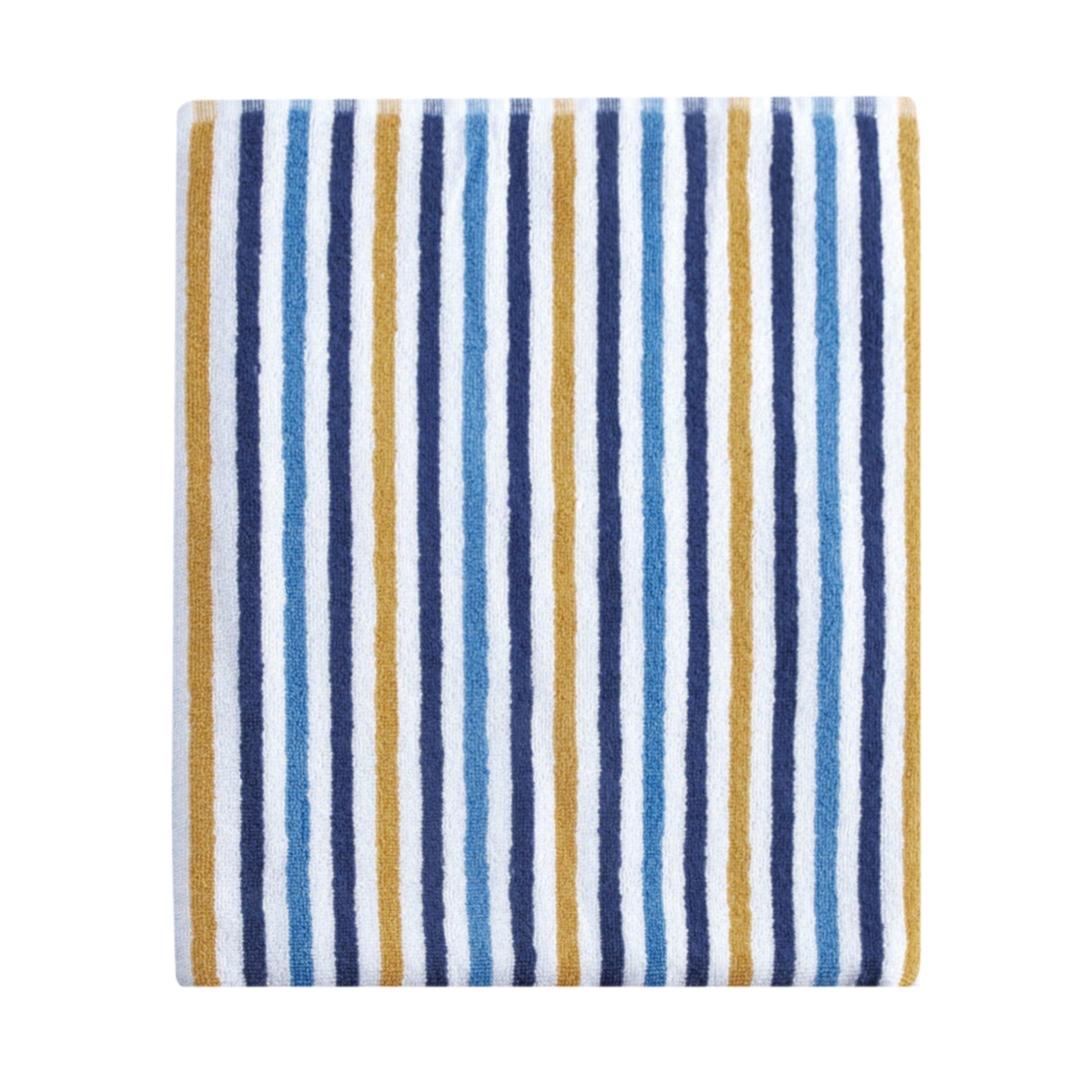Cabana Beach Turkish Cotton Towel Terry Striped Single Blue - CIZ-BLUE-39.59-1.2.1 - Arconiz