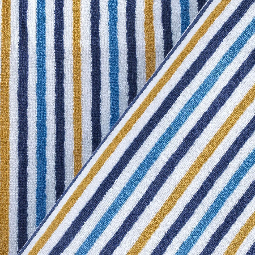 Cabana Beach Turkish Cotton Towel Terry Striped Single Blue - CIZ-BLUE-39.59-1.2.1 - Arconiz