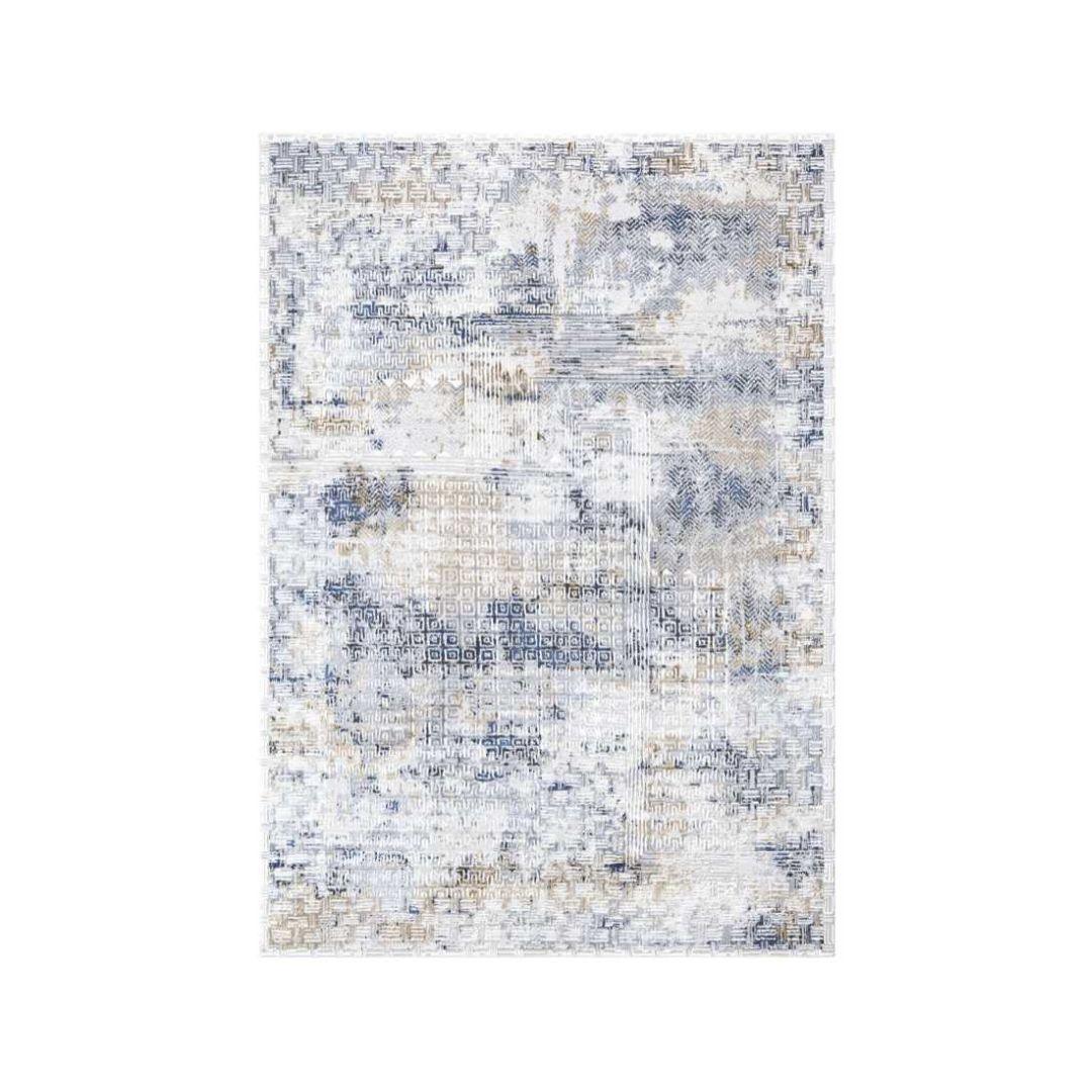 Modern Abstract Area Rug, Blue and Gray Geometric - DIA-23239-MUL-8X10-5.1 - Arconiz