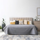 Modern Abstract Area Rug, Blue and Gray Geometric - DIA-23239-MUL-5X7-5.1 - Arconiz