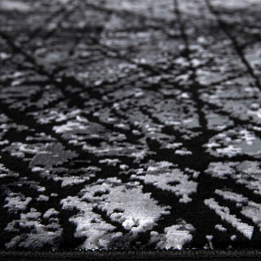 Modern Abstract Area Rug - Charcoal, Soft, Durable for High Traffic - DIA-23354-ANT-3X5-5.1 - Arconiz