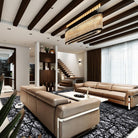 Modern Abstract Area Rug - Charcoal, Soft, Durable for High Traffic - DIA-23354-ANT-3X5-5.1 - Arconiz