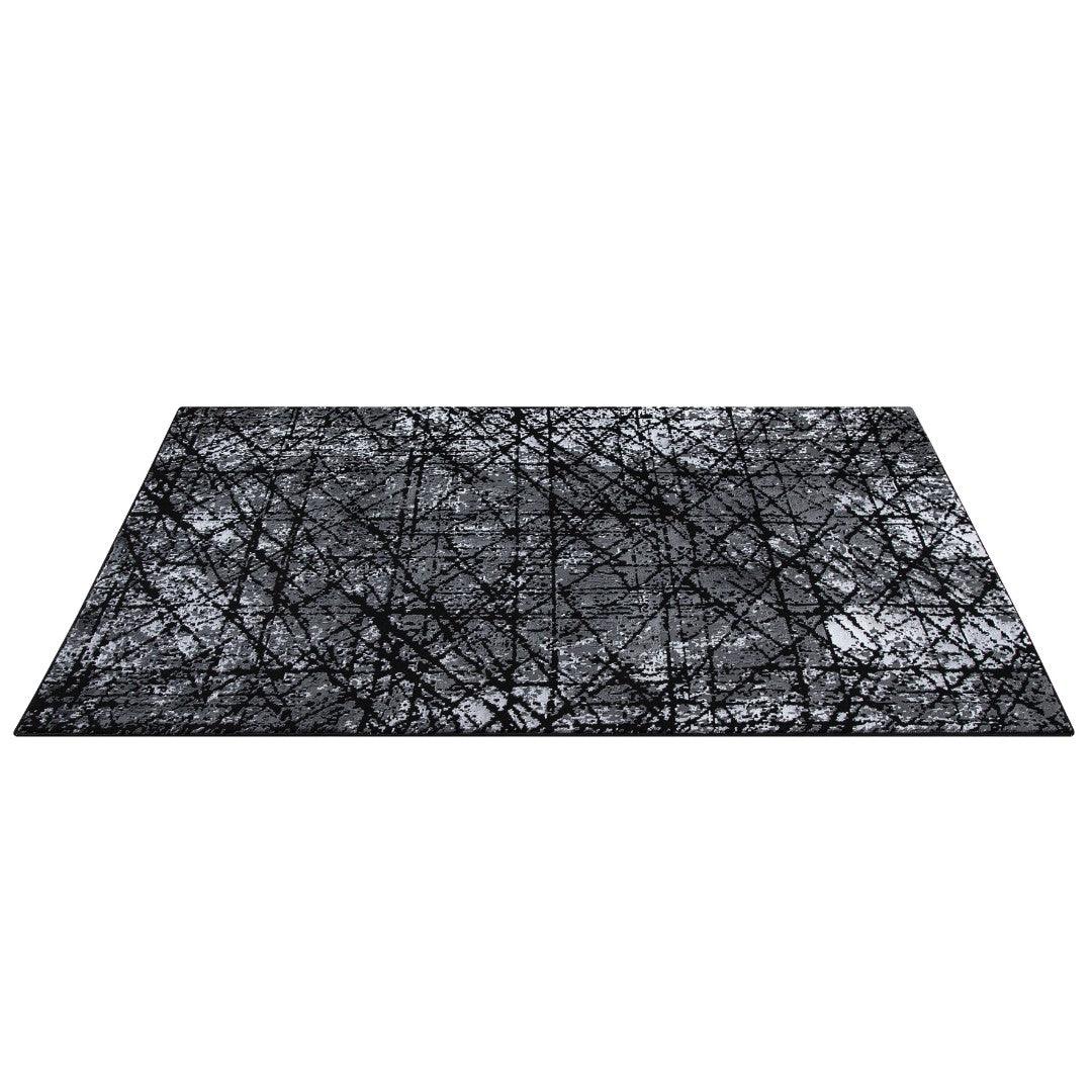Modern Abstract Area Rug - Charcoal, Soft, Durable for High Traffic - DIA-23354-ANT-3X5-5.1 - Arconiz