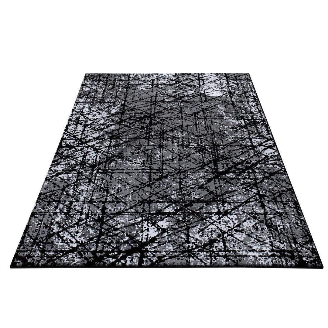 Modern Abstract Area Rug - Charcoal, Soft, Durable for High Traffic - DIA-23354-ANT-3X5-5.1 - Arconiz