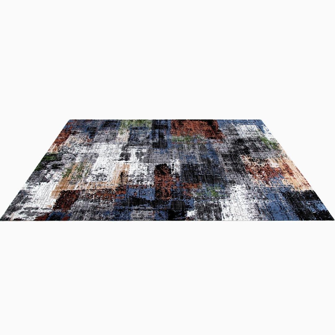 Multicolor Abstract Area Rug - High Pile, Durable, Soft Underfoot - DIA-25095-MUL-5X7-5.1 - Arconiz
