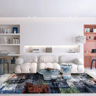 Multicolor Abstract Area Rug - High Pile, Durable, Soft Underfoot - DIA-25095-MUL-5X7-5.1 - Arconiz