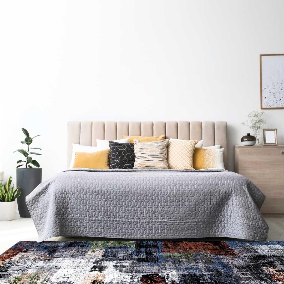 Multicolor Abstract Area Rug - High Pile, Durable, Soft Underfoot - DIA-25095-MUL-5X7-5.1 - Arconiz