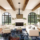 Multicolor Abstract Area Rug - High Pile, Durable, Soft Underfoot - DIA-25095-MUL-5X7-5.1 - Arconiz