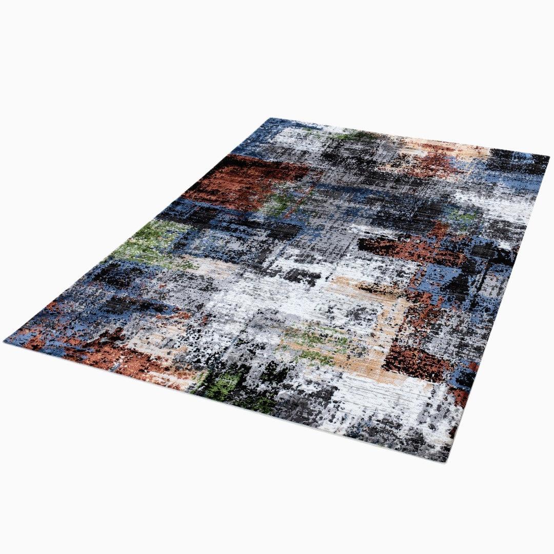 Multicolor Abstract Area Rug - High Pile, Durable, Soft Underfoot - DIA-25095-MUL-5X7-5.1 - Arconiz