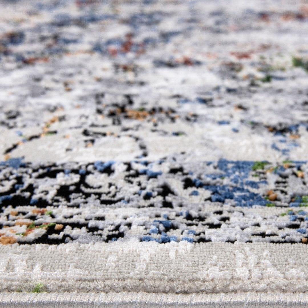 White Multicolor Abstract Area Rug - Thick, Soft High Pile, Durable - DIA-27149-MUL-3X5-5.1 - Arconiz