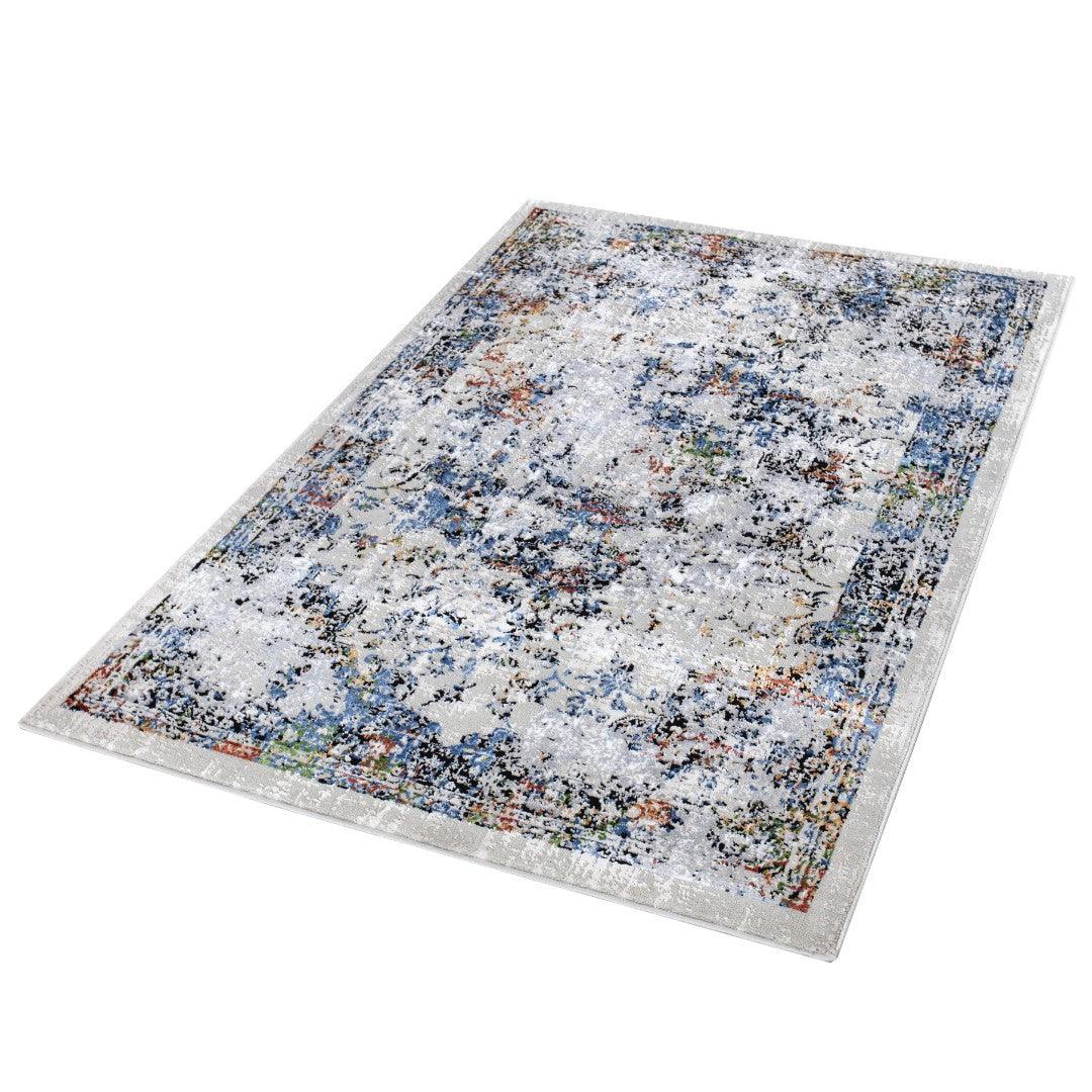 White Multicolor Abstract Area Rug - Thick, Soft High Pile, Durable - DIA-27149-MUL-3X5-5.1 - Arconiz
