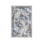White Multicolor Abstract Area Rug - Thick, Soft High Pile, Durable - DIA-27149-MUL-8X10-5.1 - Arconiz