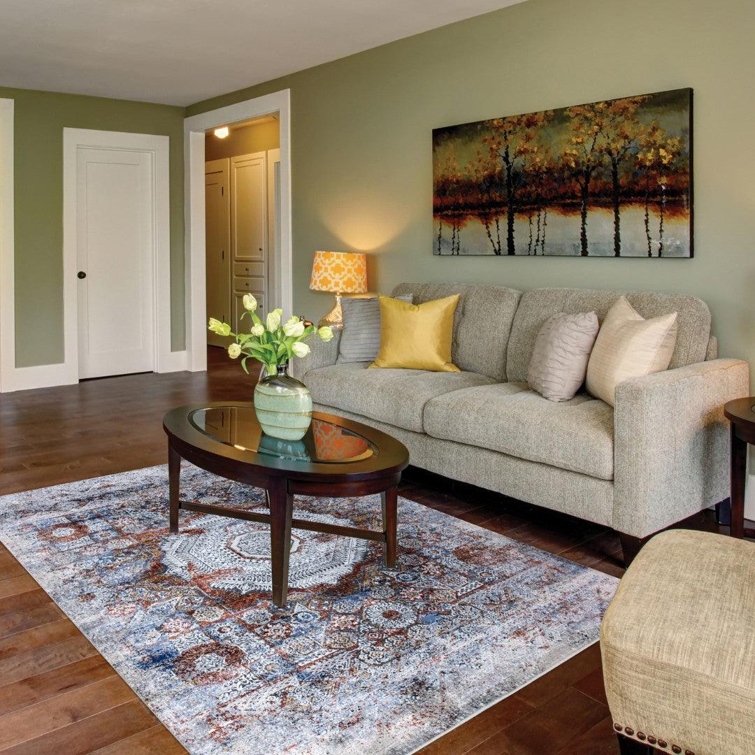 Durable Area Rugs for High Traffic, Grey - DIA-27236-MUL-5X7-5.1 - Arconiz