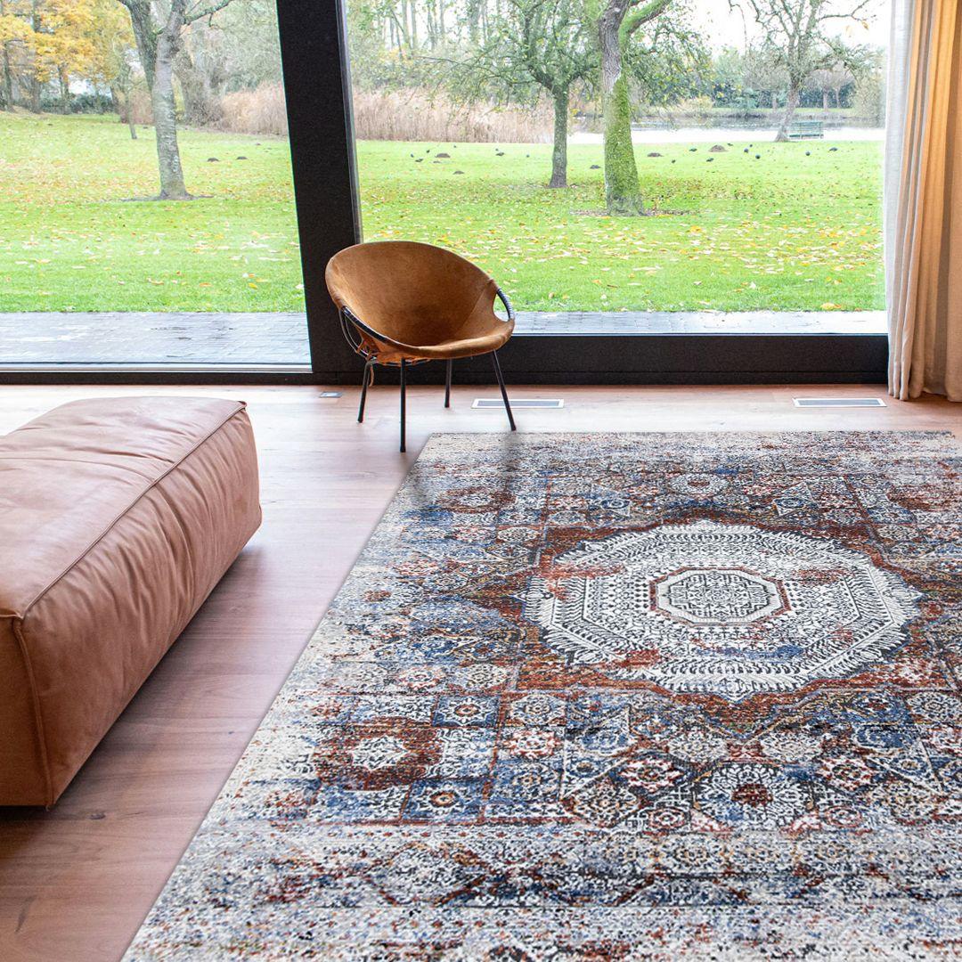 Durable Area Rugs for High Traffic, Grey - DIA-27236-MUL-5X7-5.1 - Arconiz