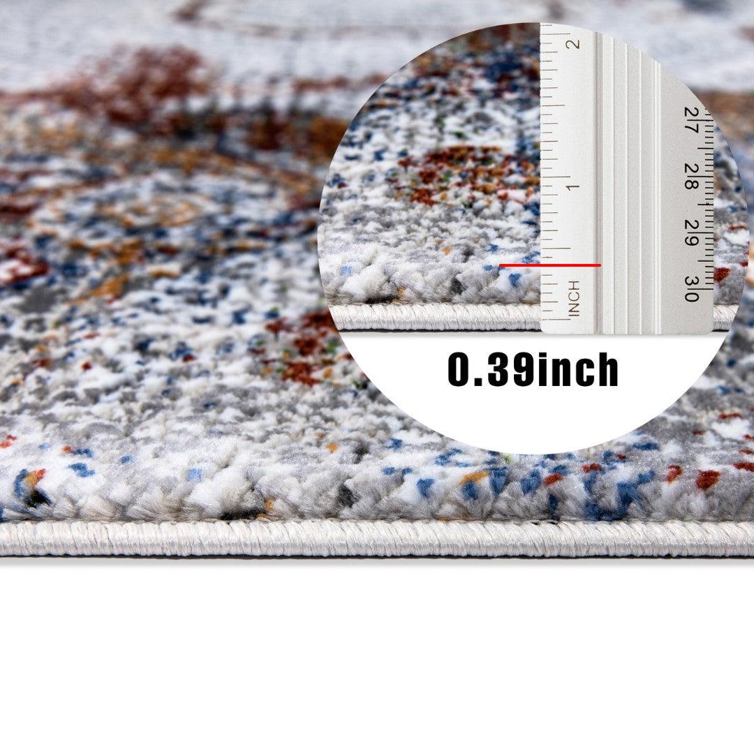 Durable Area Rugs for High Traffic, Grey - DIA-27236-MUL-5X7-5.1 - Arconiz