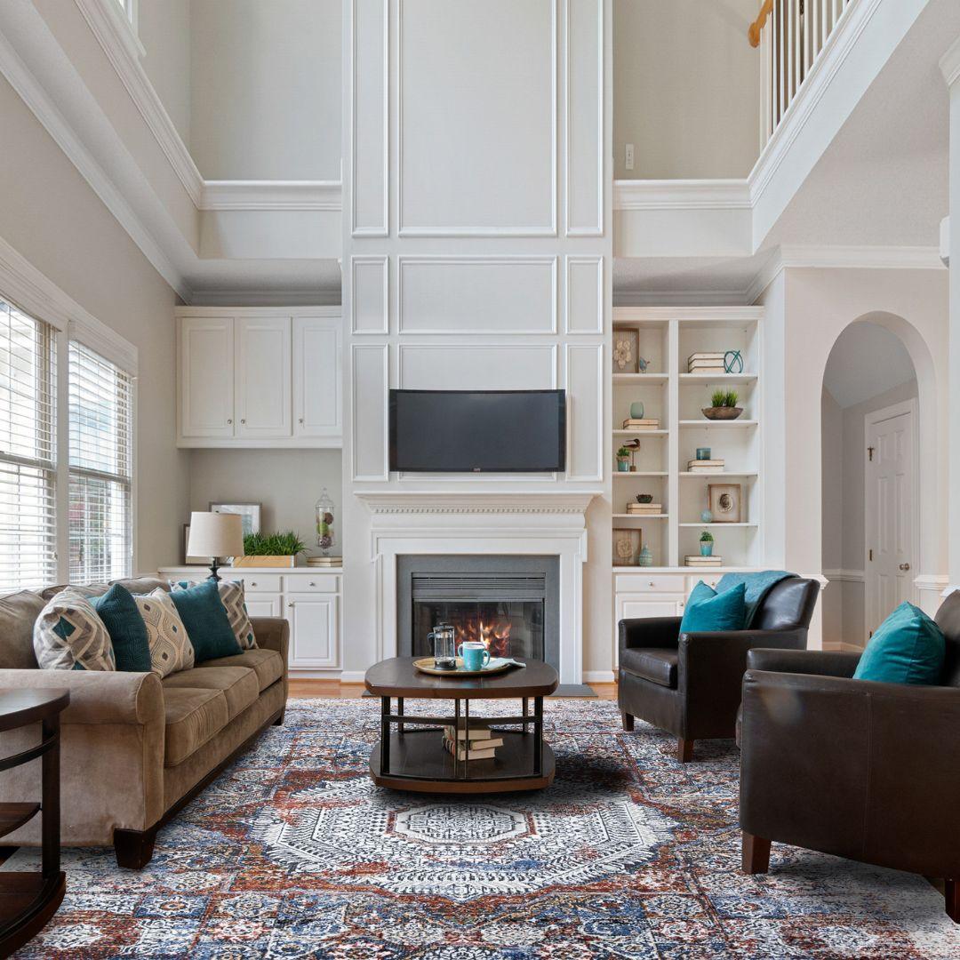 Durable Area Rugs for High Traffic, Grey - DIA-27236-MUL-5X7-5.1 - Arconiz