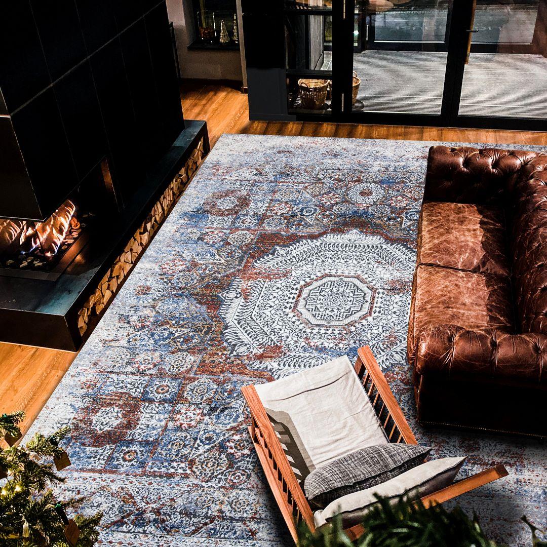 Durable Area Rugs for High Traffic, Grey - DIA-27236-MUL-5X7-5.1 - Arconiz