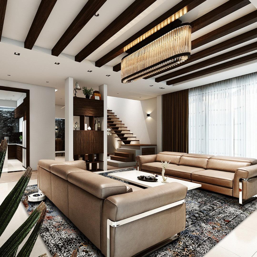 Floral Oriental Area Rug, Black Multicolor, No Shedding - DIA-27151-MUL-2X6-5.1 - Arconiz