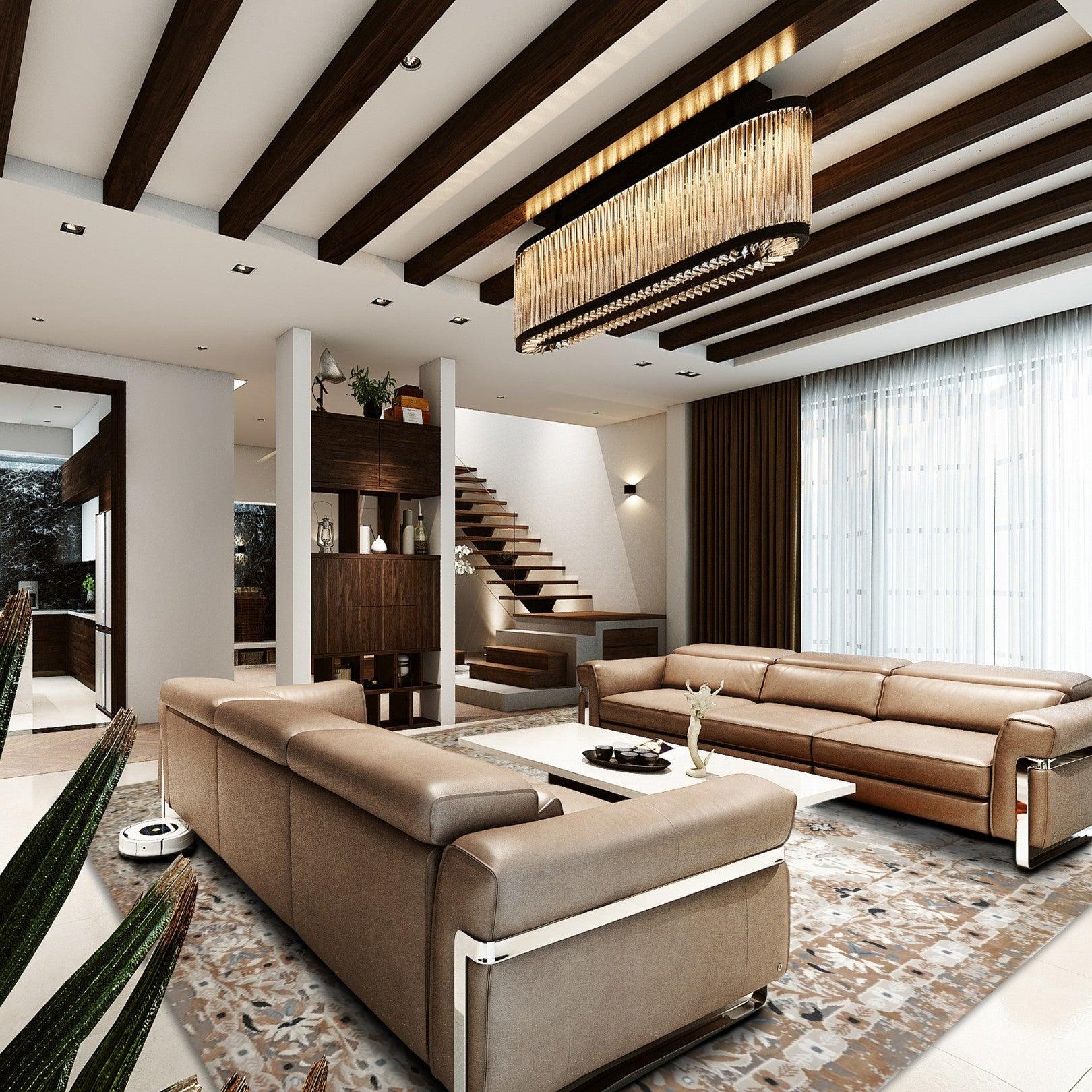 Ivory and Blue Floral Area Rug - Vintage Distressed Medallion Design, Ivory with Blue and Gray Accents, High Pile Height - EME-10129-GRE-2X6-4.1 - Arconiz