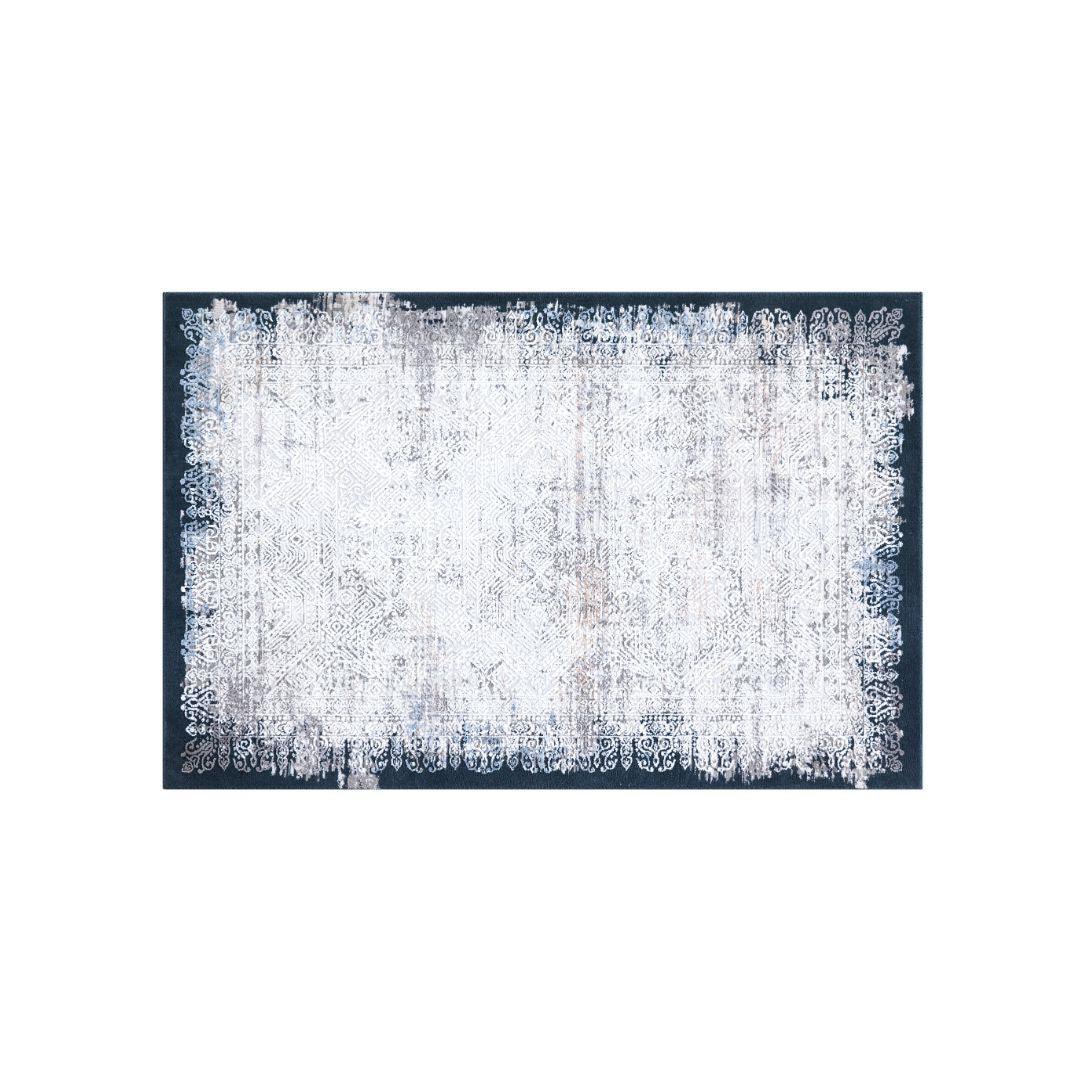 Vintage Distressed Area Rug in Gray and White - EME-10135-NAV-3X5-4.1 - Arconiz