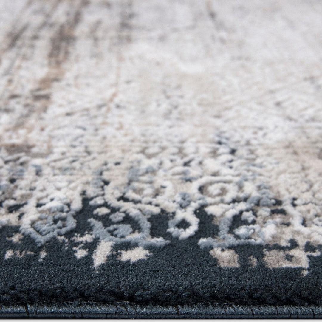 Vintage Distressed Area Rug in Gray and White - EME-10135-NAV-3X5-4.1 - Arconiz